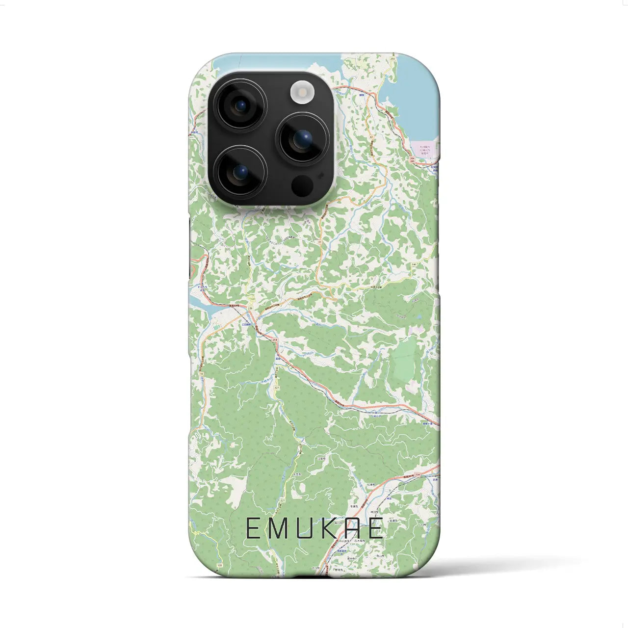 【江迎(長崎県)】地図柄iPhoneケース(バックカバータイプ)