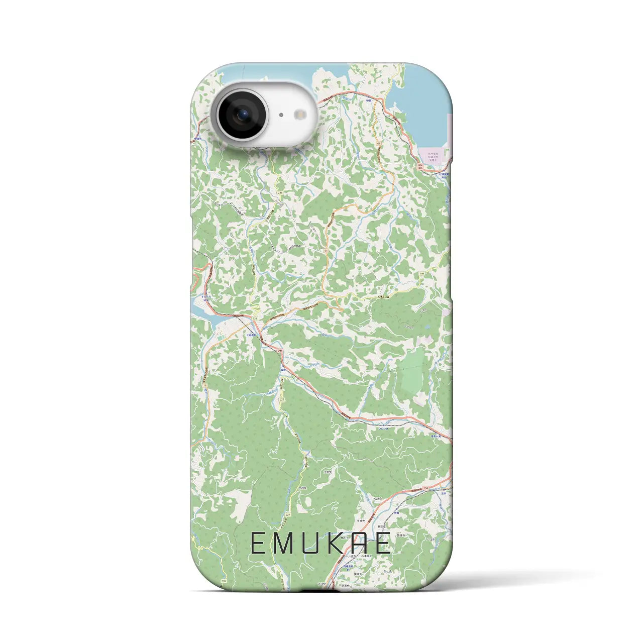 【江迎(長崎県)】地図柄iPhoneケース(バックカバータイプ)