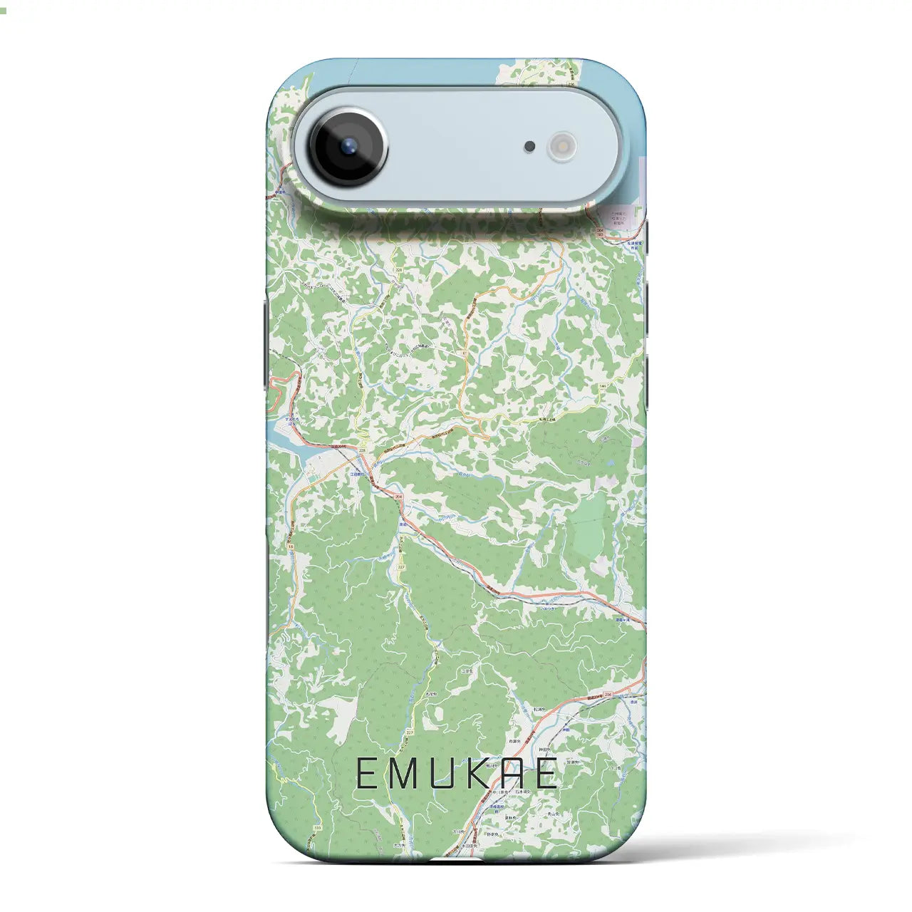【江迎(長崎県)】地図柄iPhoneケース(バックカバータイプ)ブラック・iPhone 17 Pro Max 用