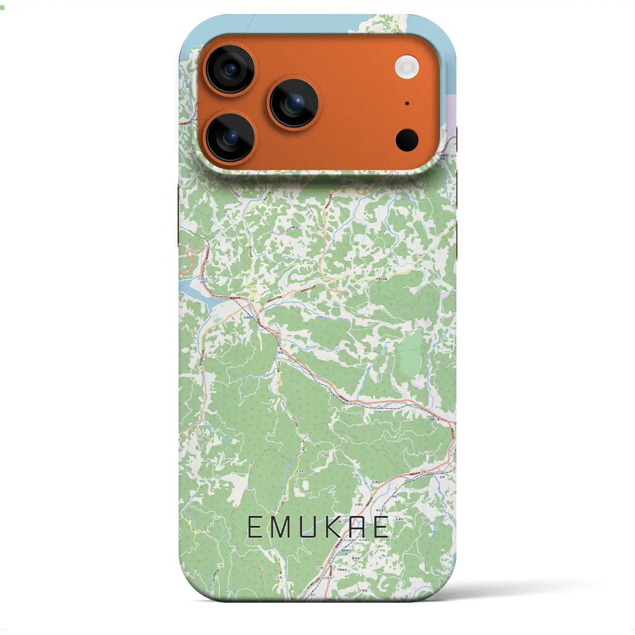 【江迎(長崎県)】地図柄iPhoneケース(バックカバータイプ)ナチュラル・iPhone 17 Pro Max 用