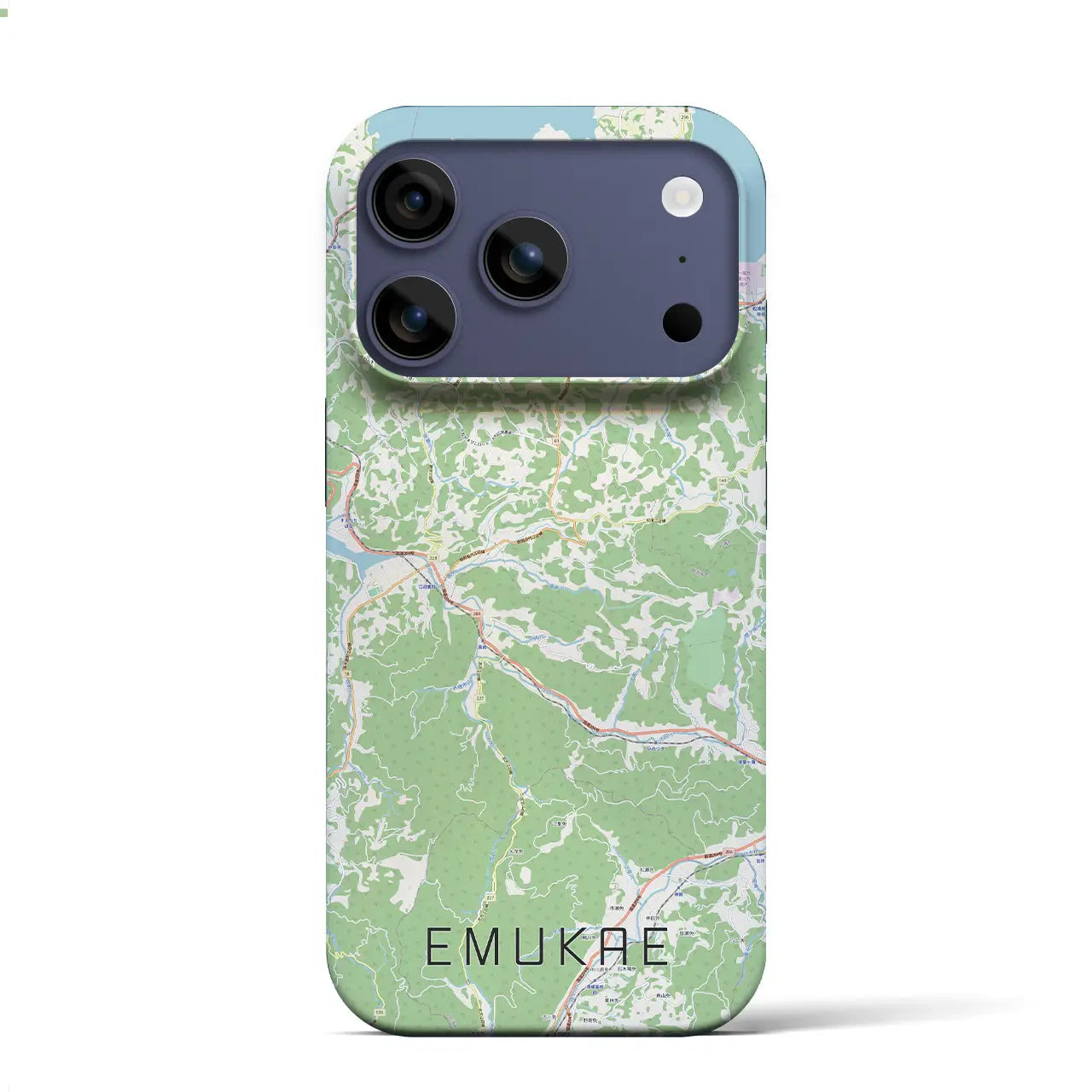 【江迎(長崎県)】地図柄iPhoneケース(バックカバータイプ)