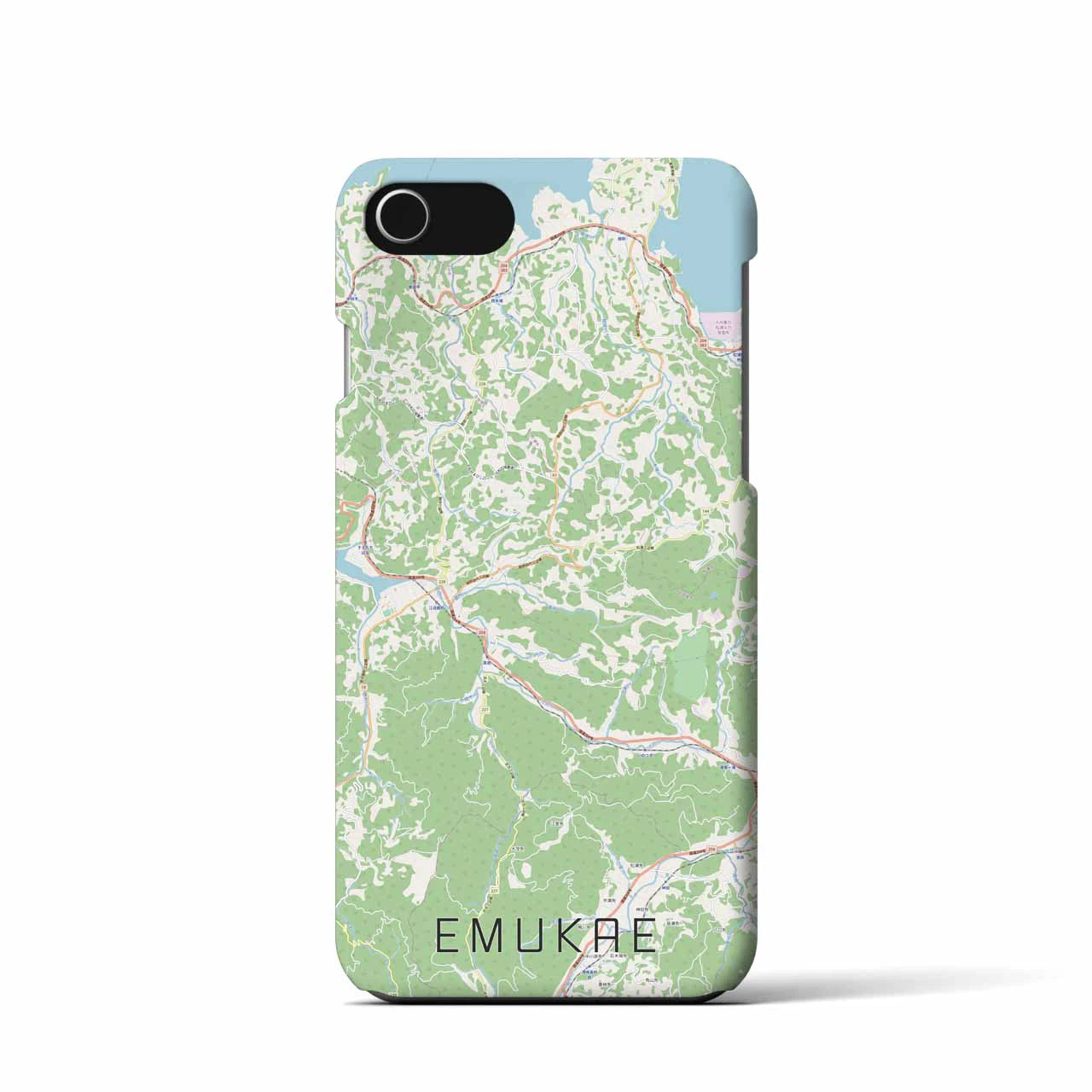 【江迎(長崎県)】地図柄iPhoneケース(バックカバータイプ)