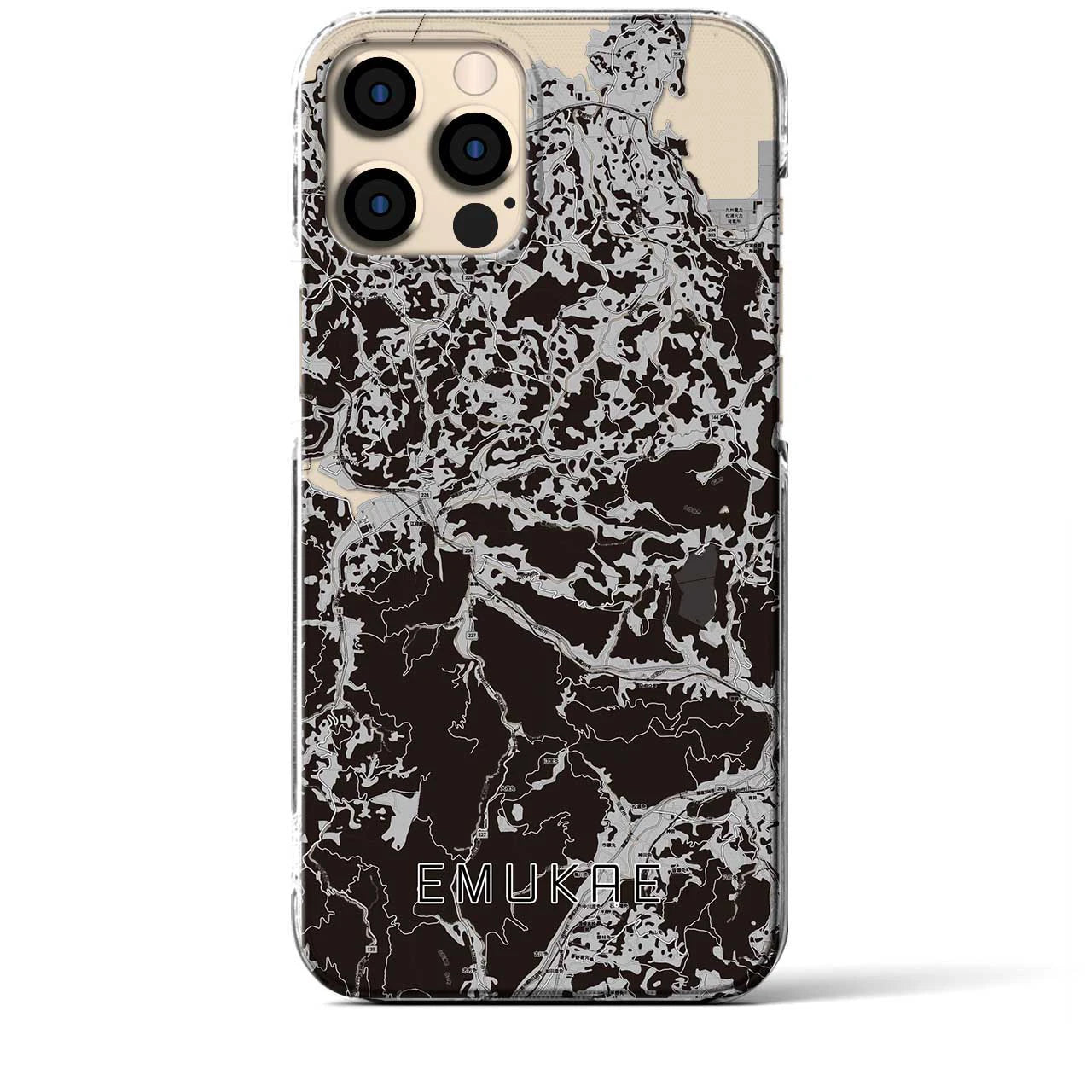 【江迎(長崎県)】地図柄iPhoneケース(クリアタイプ)