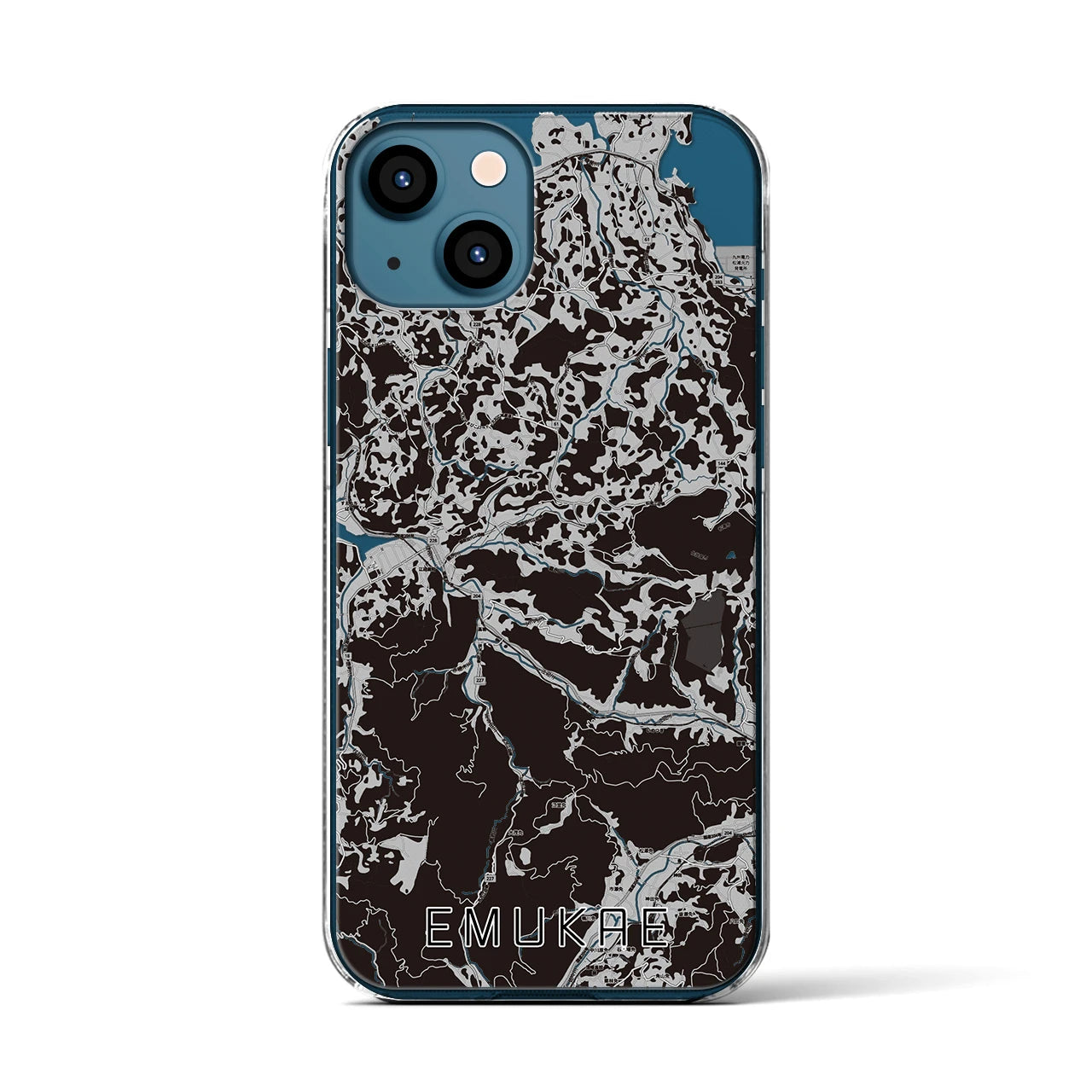 【江迎(長崎県)】地図柄iPhoneケース(クリアタイプ)