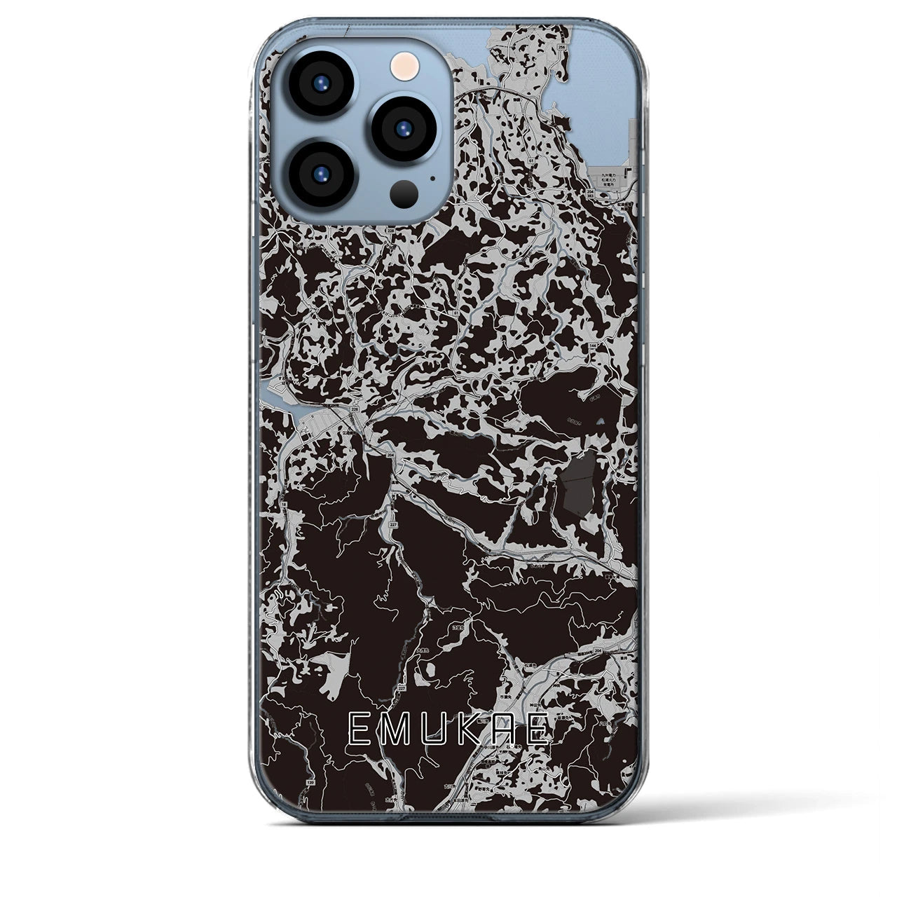 【江迎(長崎県)】地図柄iPhoneケース(クリアタイプ)