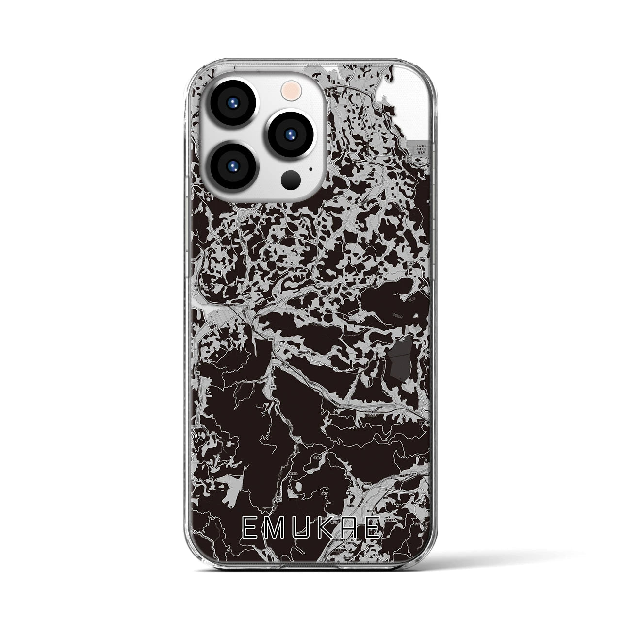 【江迎(長崎県)】地図柄iPhoneケース(クリアタイプ)