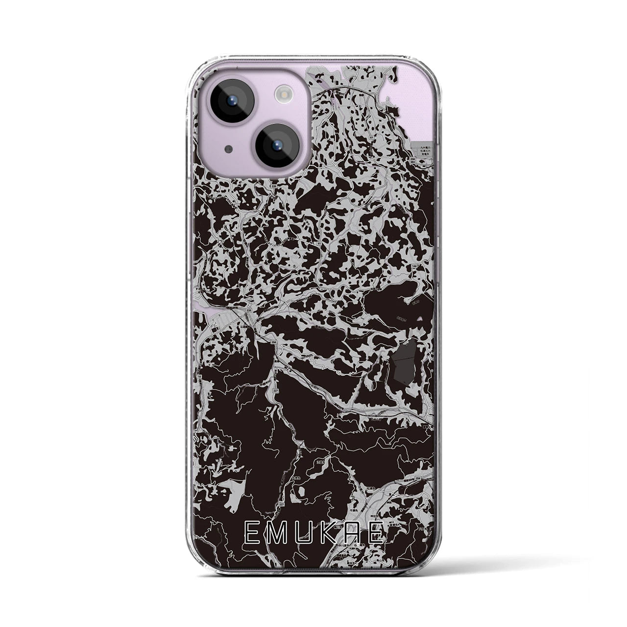 【江迎(長崎県)】地図柄iPhoneケース(クリアタイプ)