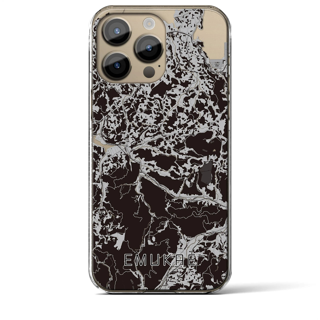 【江迎(長崎県)】地図柄iPhoneケース(クリアタイプ)