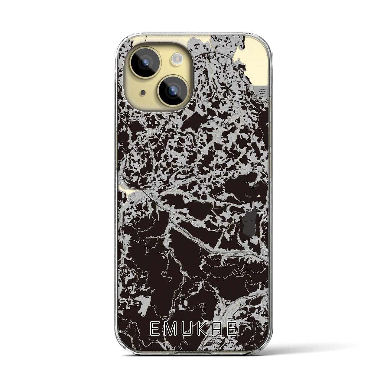 【江迎(長崎県)】地図柄iPhoneケース(クリアタイプ)