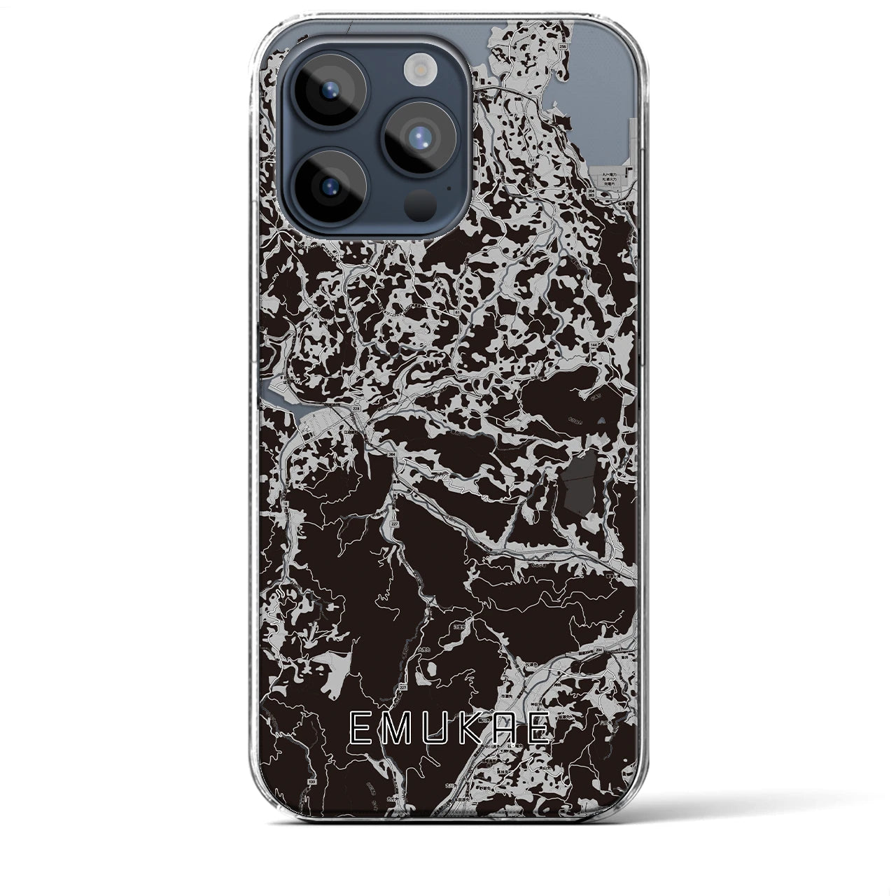 【江迎(長崎県)】地図柄iPhoneケース(クリアタイプ)