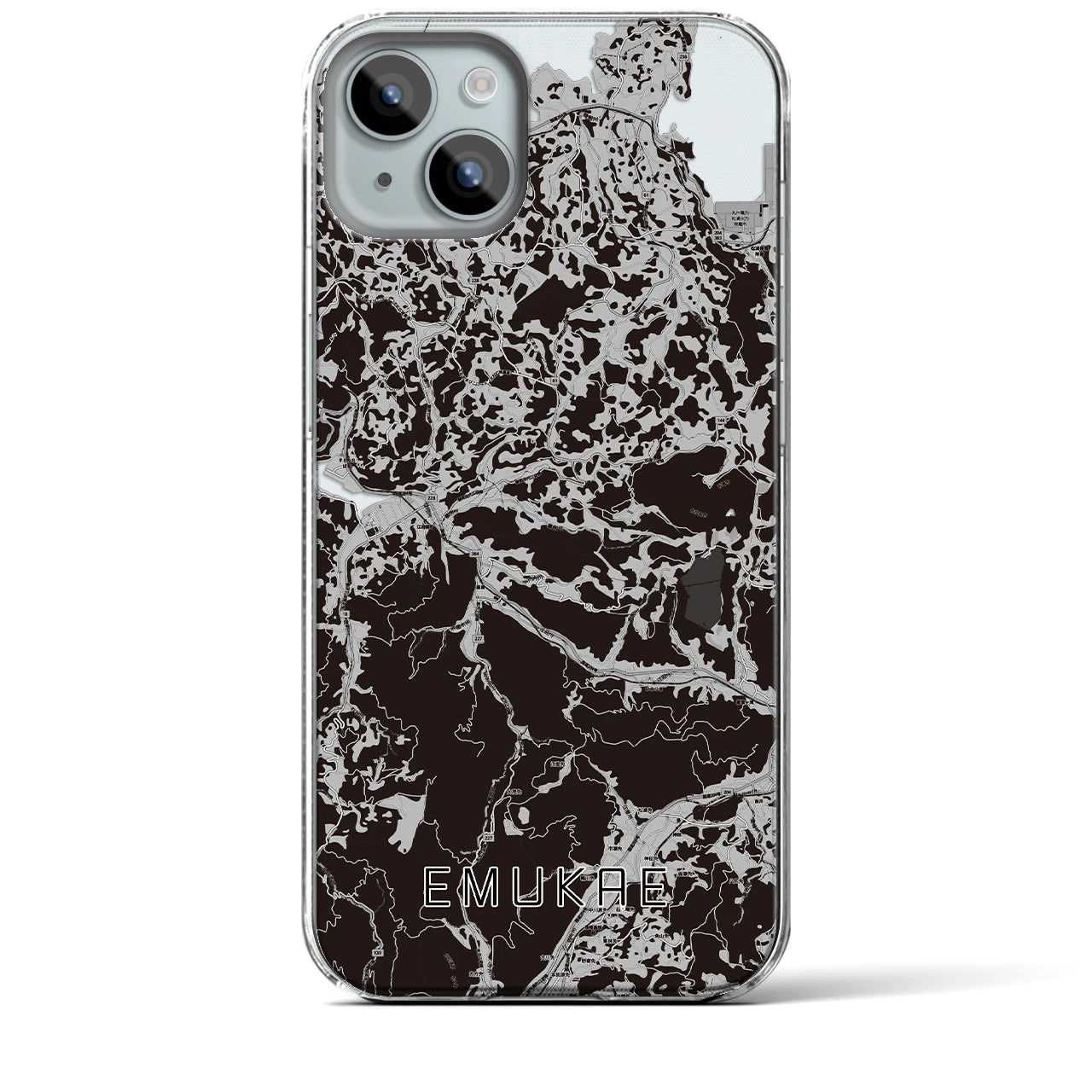 【江迎(長崎県)】地図柄iPhoneケース(クリアタイプ)