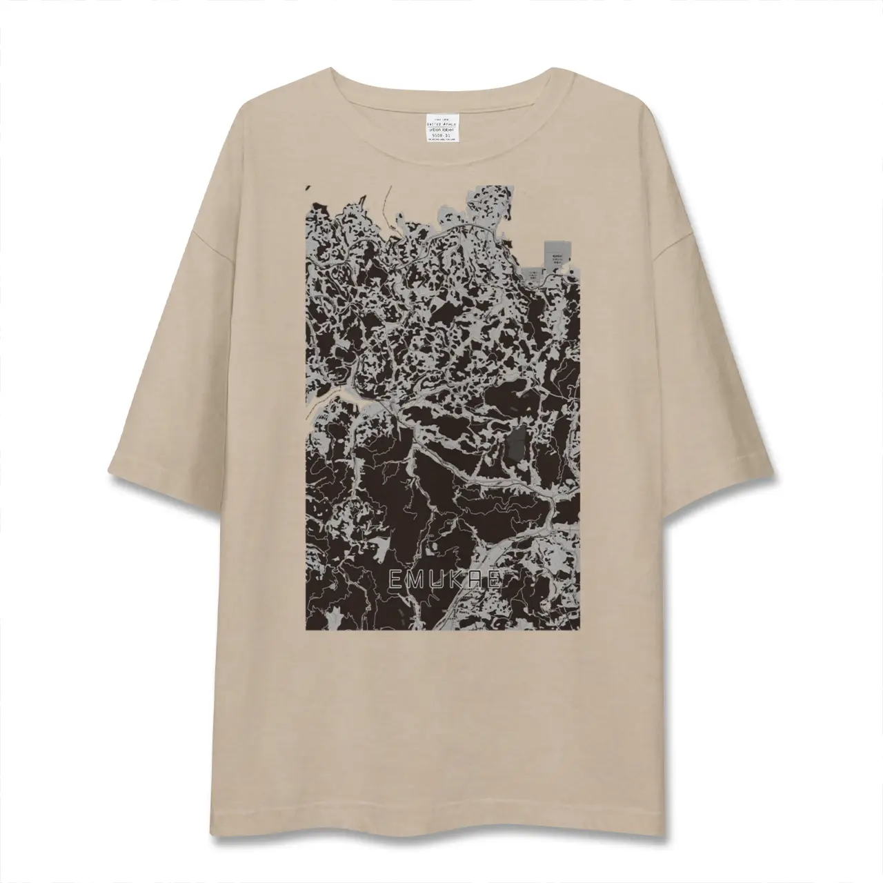 【江迎(長崎県)】地図柄ビッグシルエットTシャツ