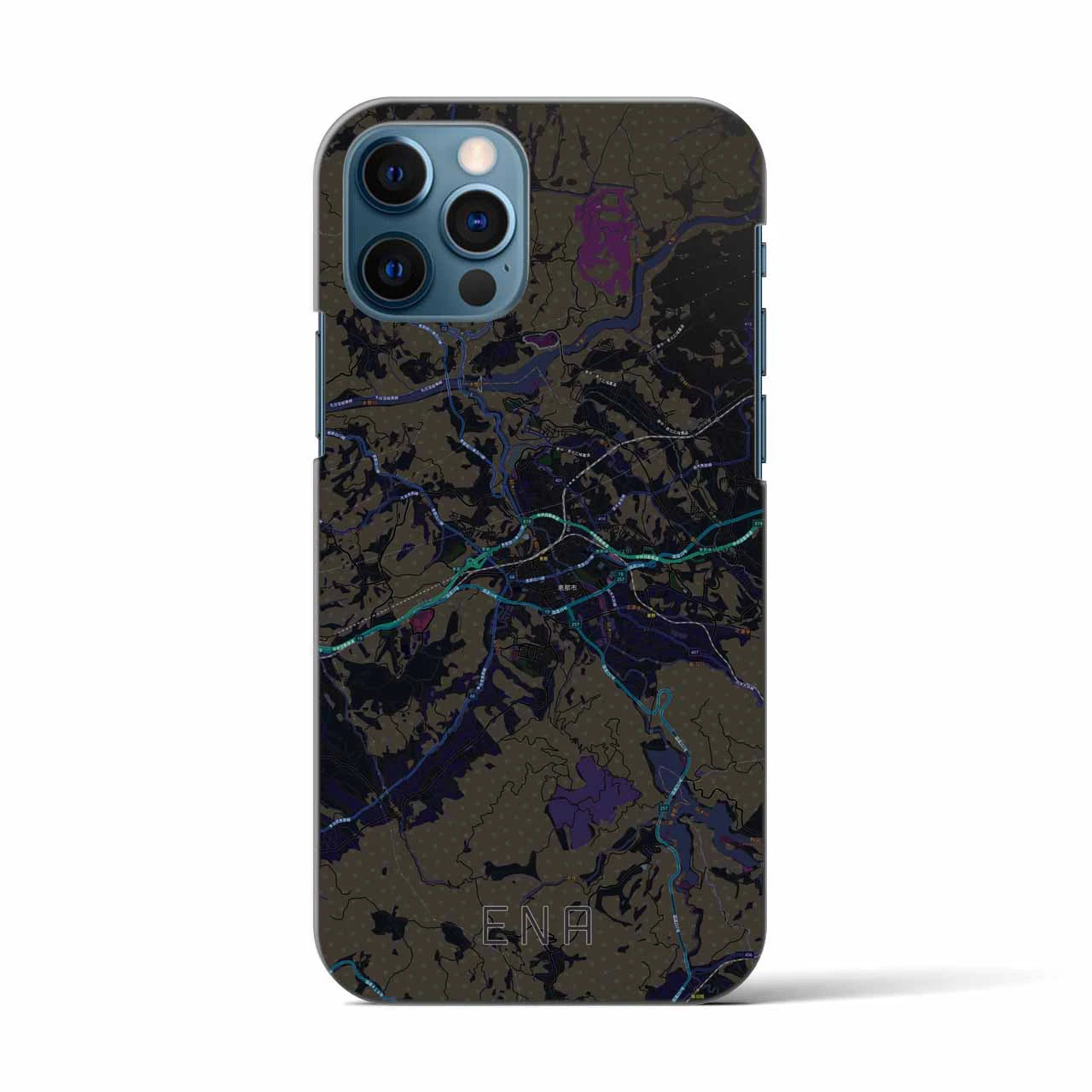 【恵那(岐阜県)】地図柄iPhoneケース(バックカバータイプ)