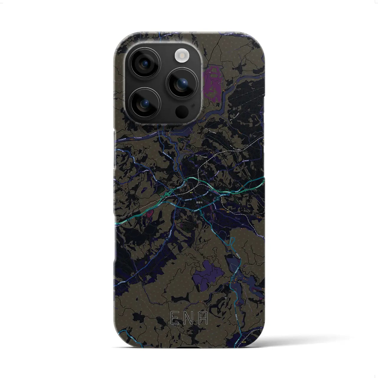 【恵那(岐阜県)】地図柄iPhoneケース(バックカバータイプ)