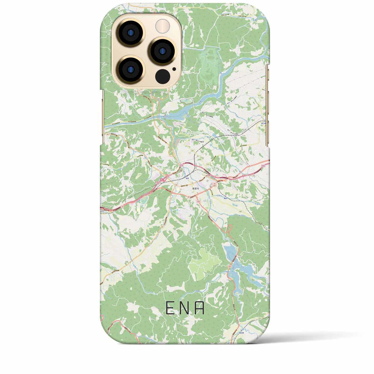 【恵那(岐阜県)】地図柄iPhoneケース(バックカバータイプ)