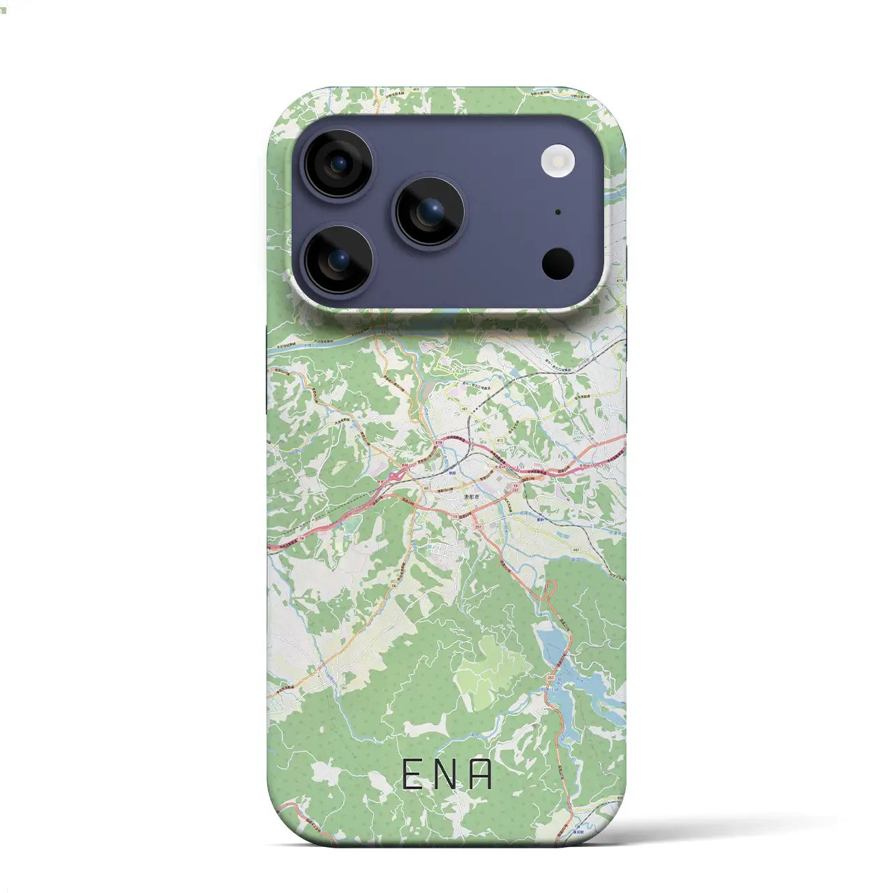 【恵那(岐阜県)】地図柄iPhoneケース(バックカバータイプ)