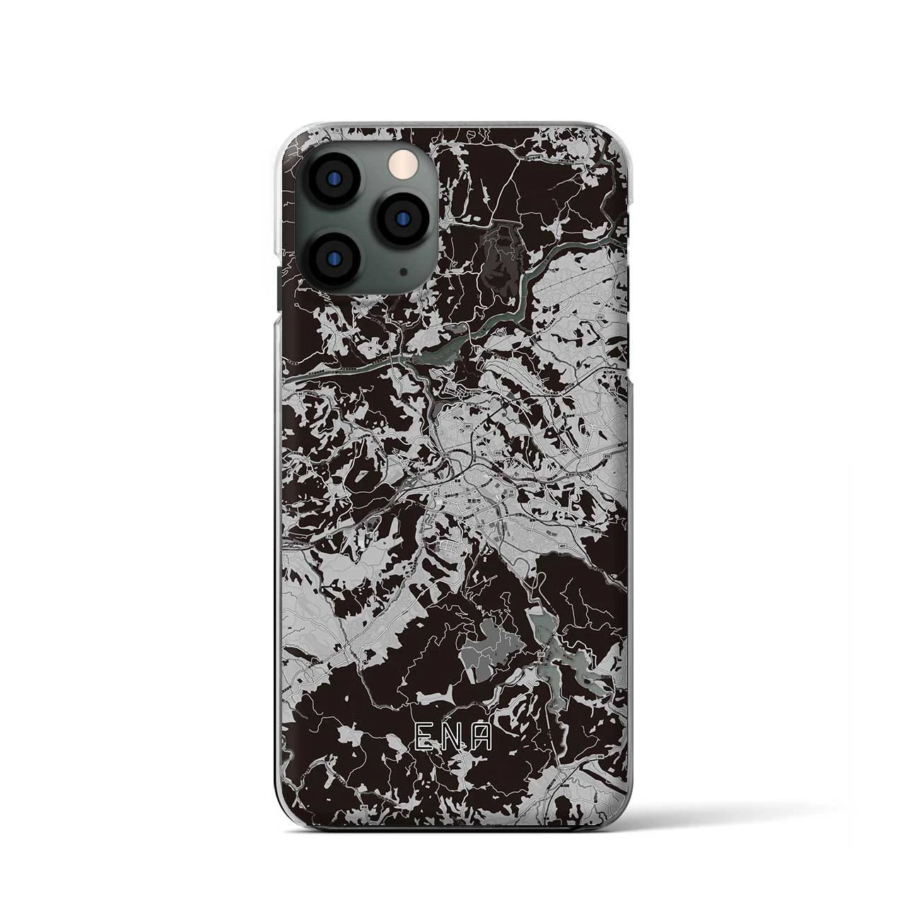 【恵那(岐阜県)】地図柄iPhoneケース(クリアタイプ)