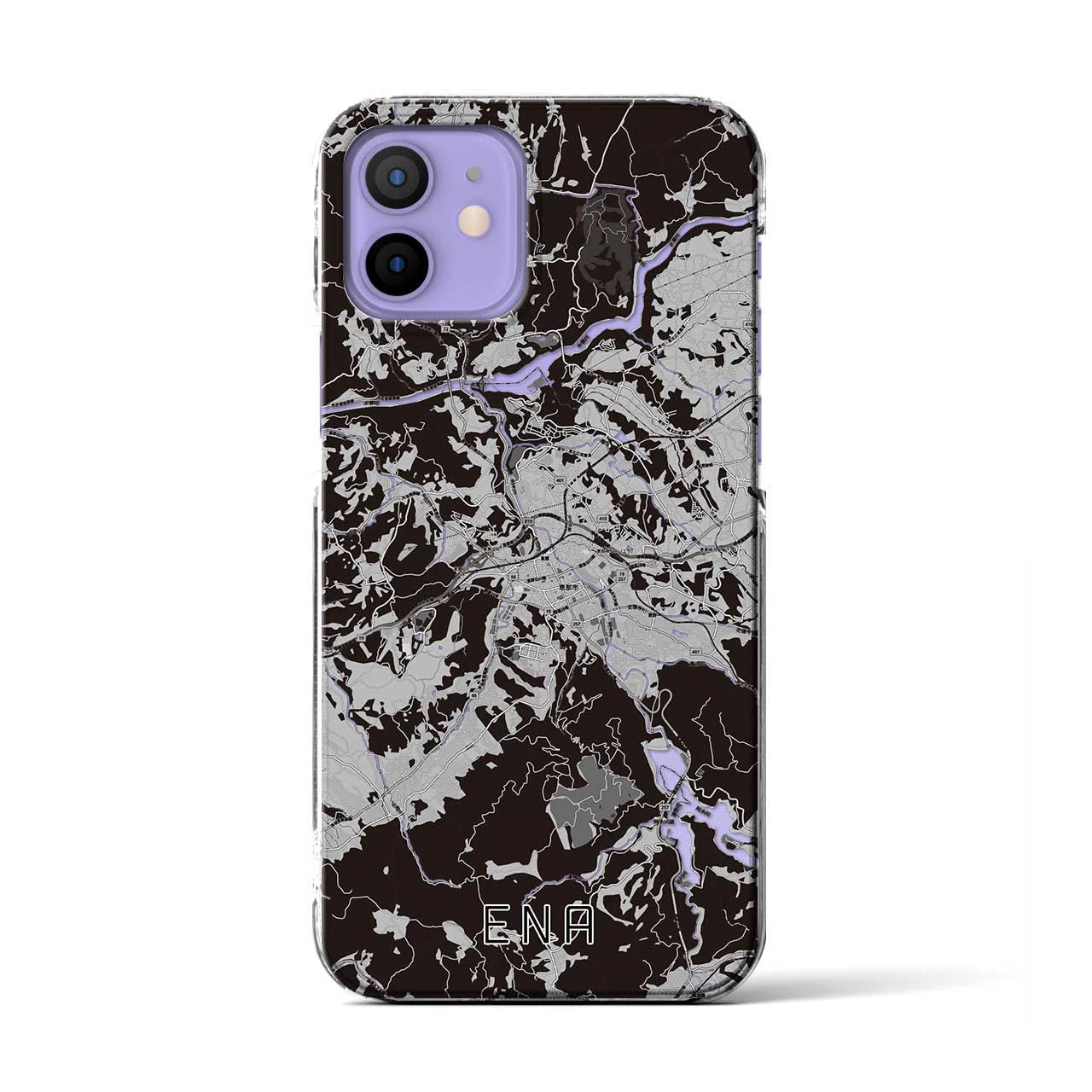 【恵那(岐阜県)】地図柄iPhoneケース(クリアタイプ)