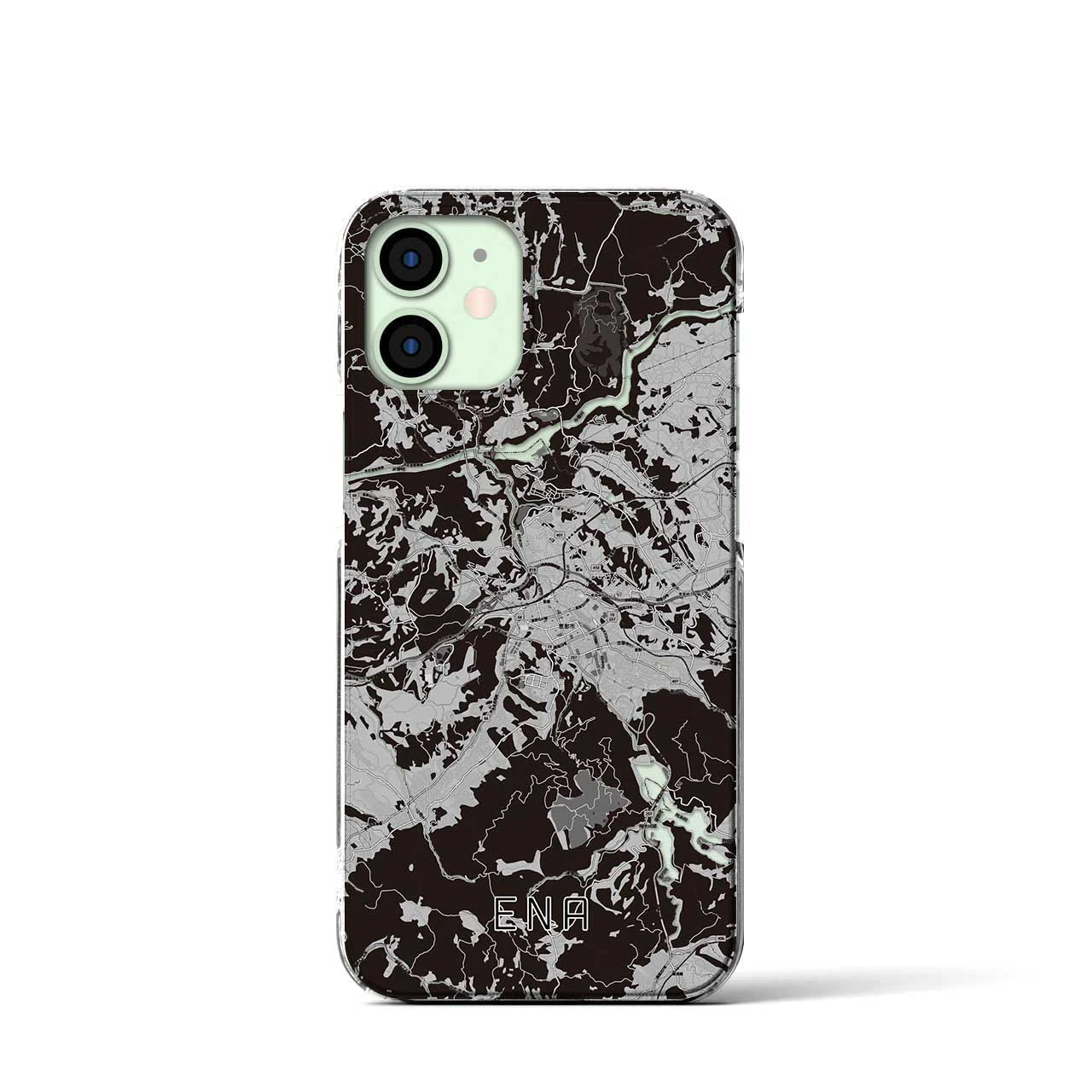 【恵那(岐阜県)】地図柄iPhoneケース(クリアタイプ)