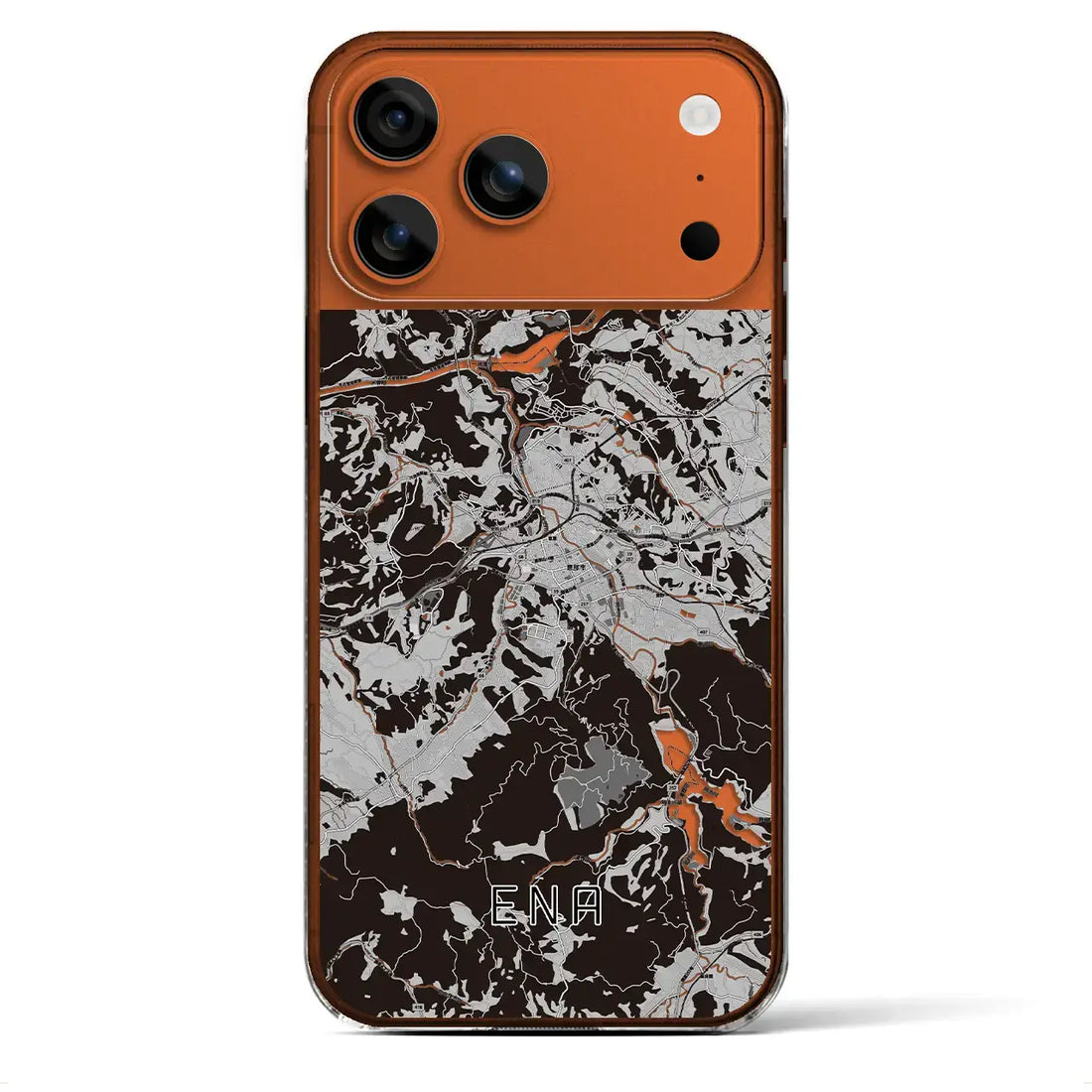 【恵那(岐阜県)】地図柄iPhoneケース(クリアタイプ)