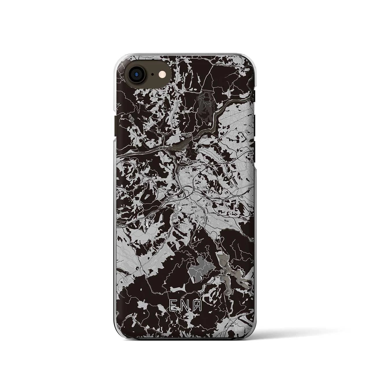 【恵那(岐阜県)】地図柄iPhoneケース(クリアタイプ)