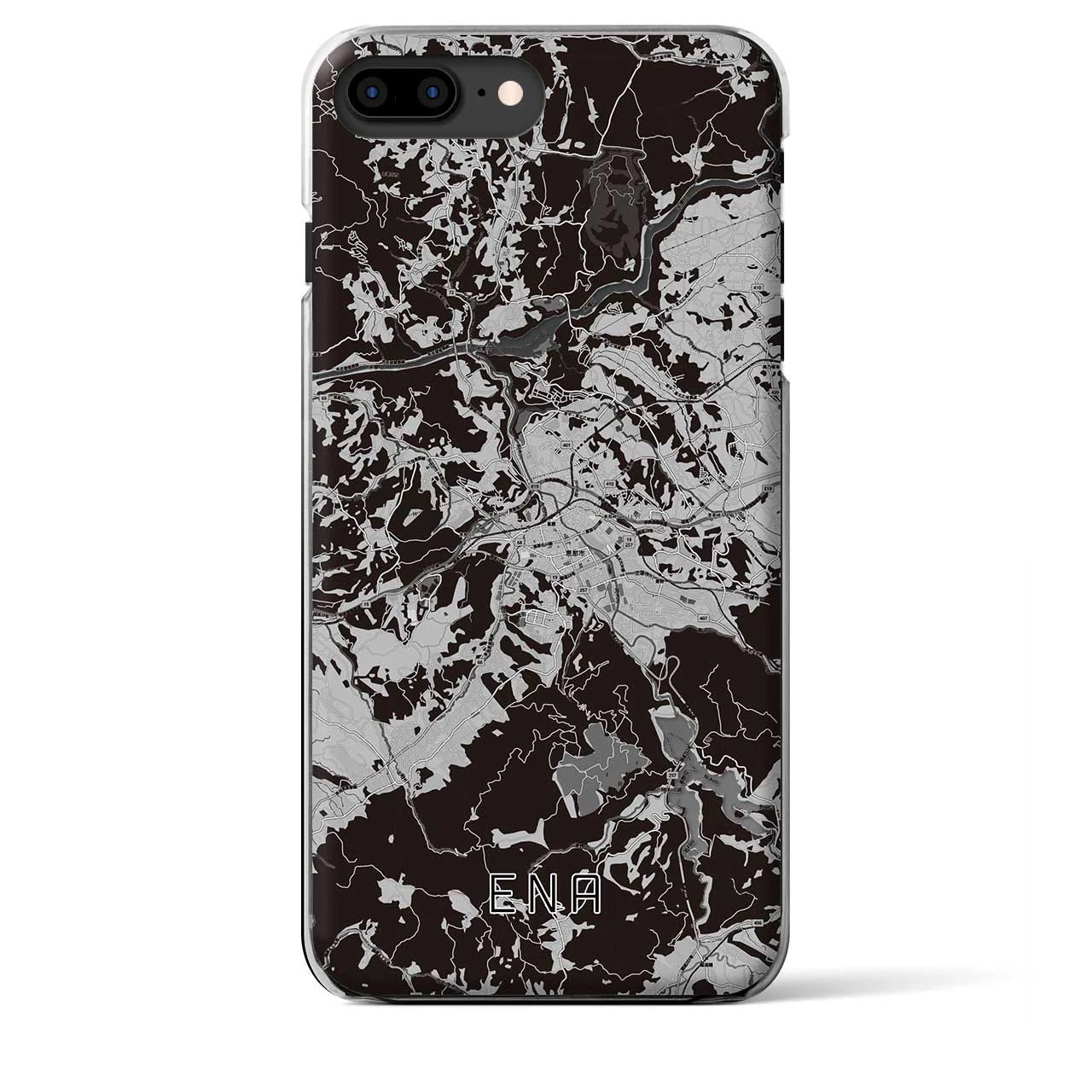 【恵那(岐阜県)】地図柄iPhoneケース(クリアタイプ)