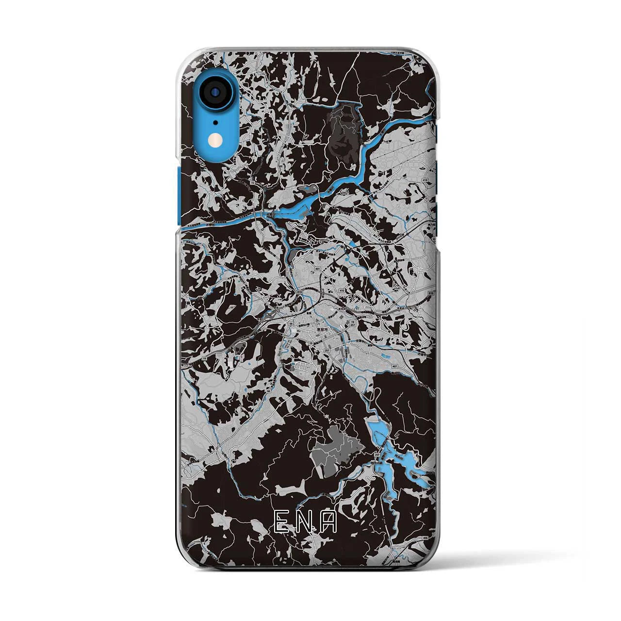 【恵那(岐阜県)】地図柄iPhoneケース(クリアタイプ)