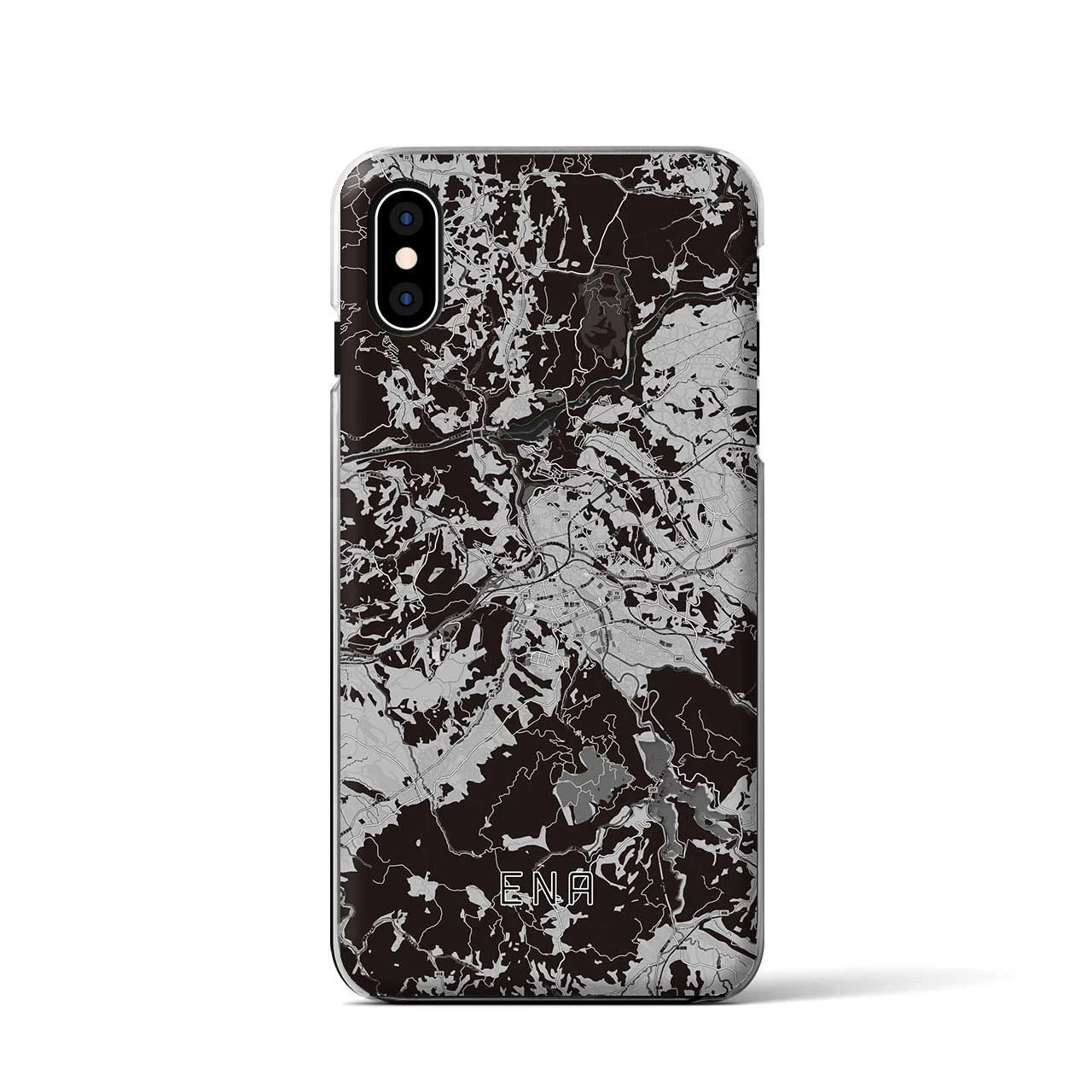 【恵那(岐阜県)】地図柄iPhoneケース(クリアタイプ)