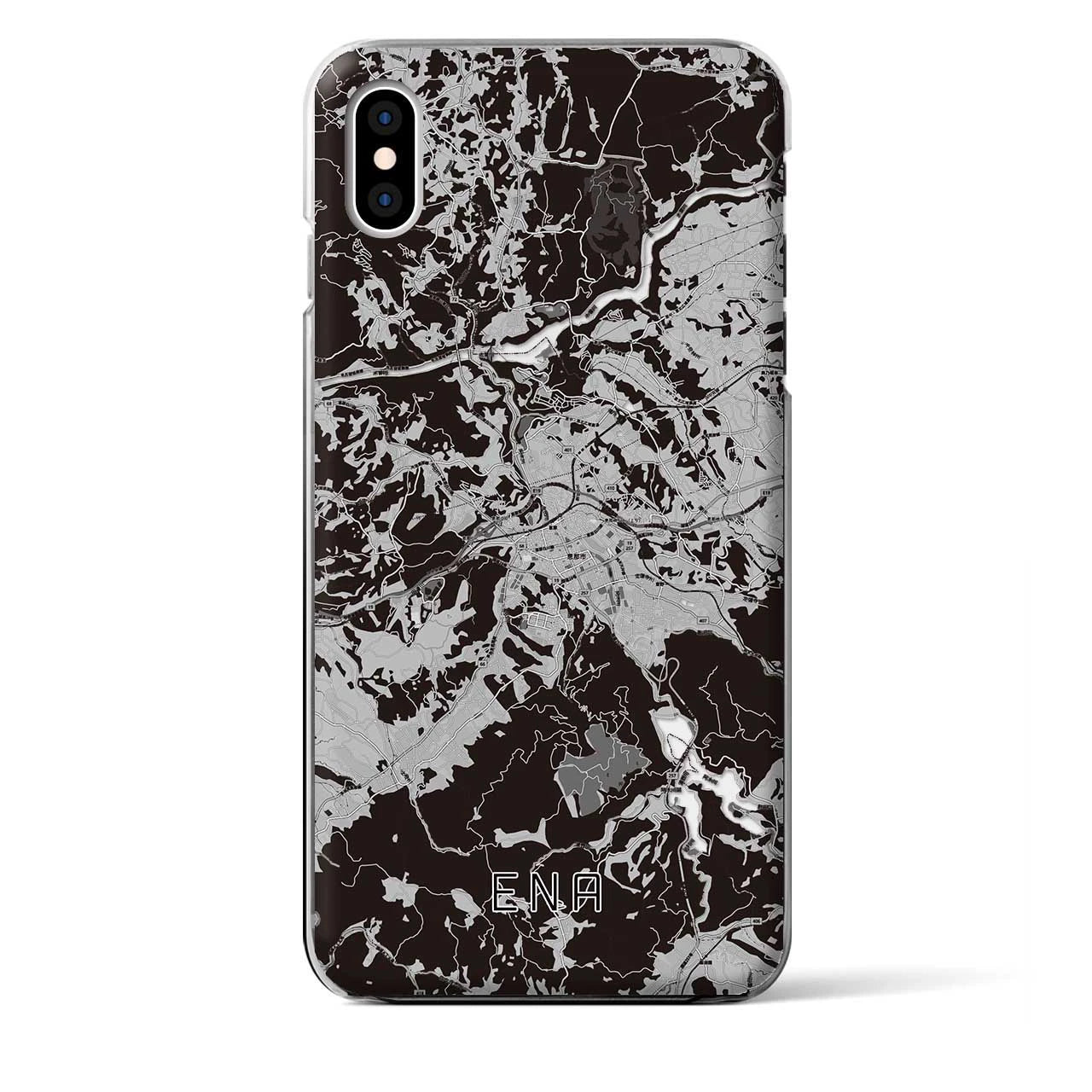 【恵那(岐阜県)】地図柄iPhoneケース(クリアタイプ)