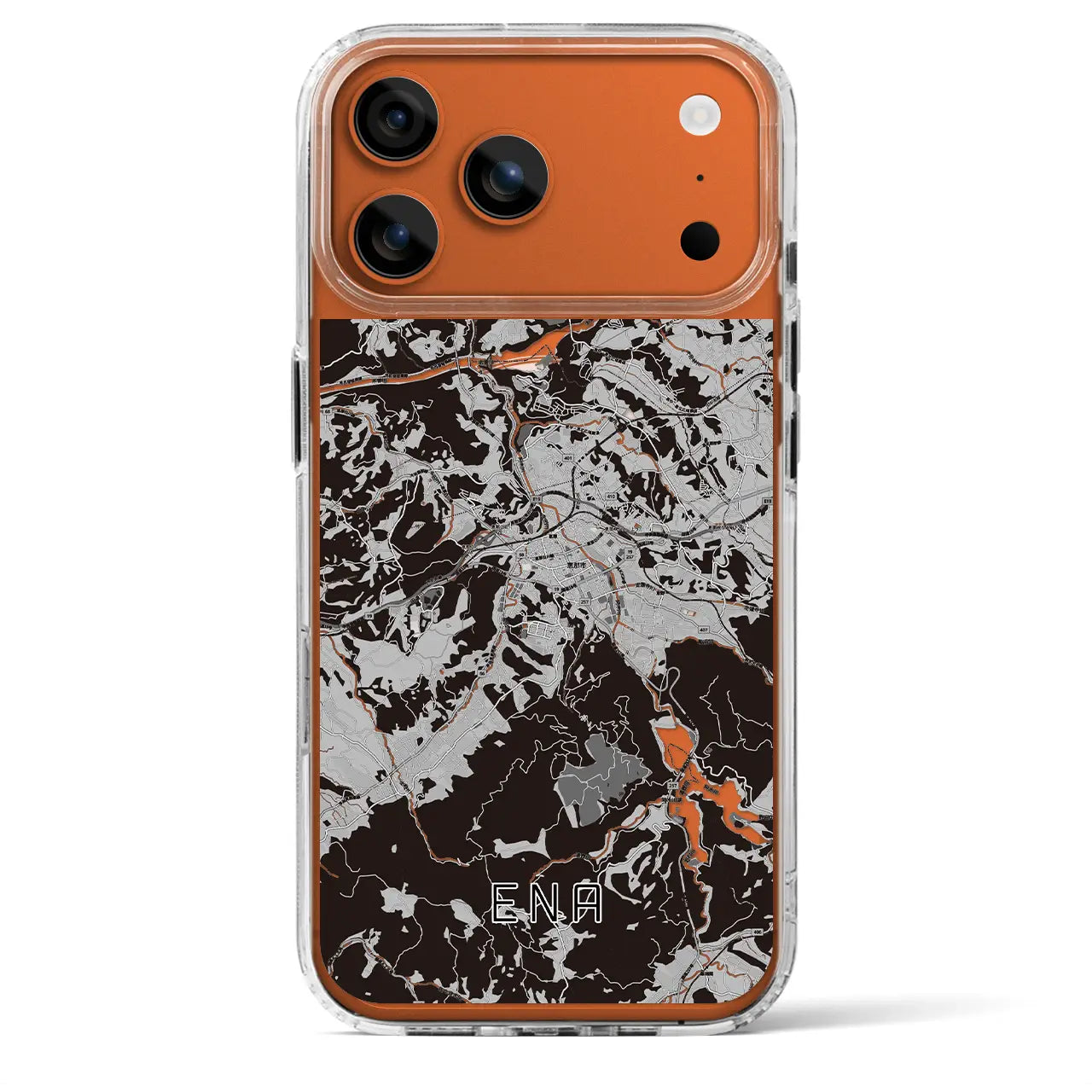 【恵那(岐阜県)】地図柄iPhoneケース(MagSafeタイプ)