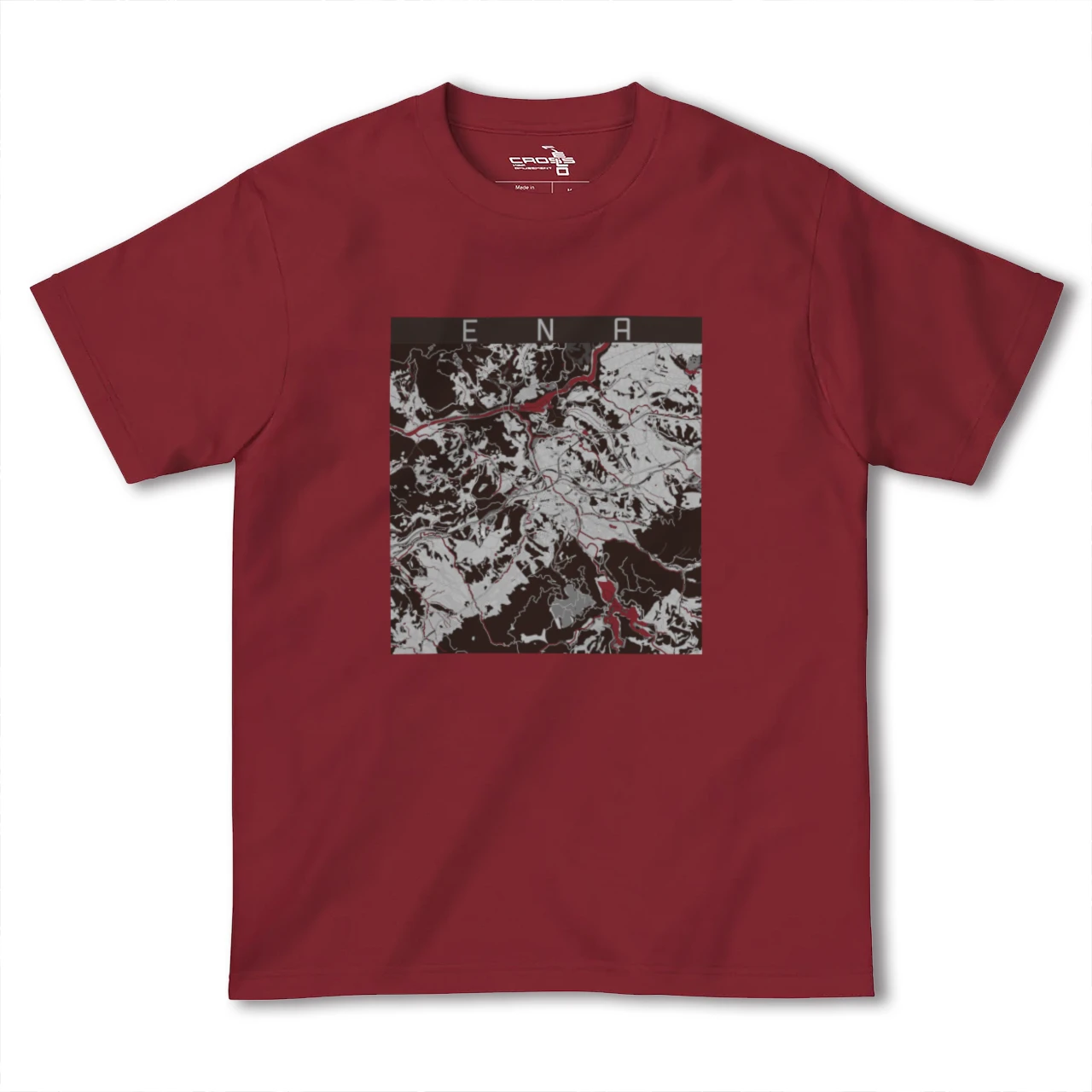 【恵那(岐阜県)】地図柄ヘビーウェイトTシャツ