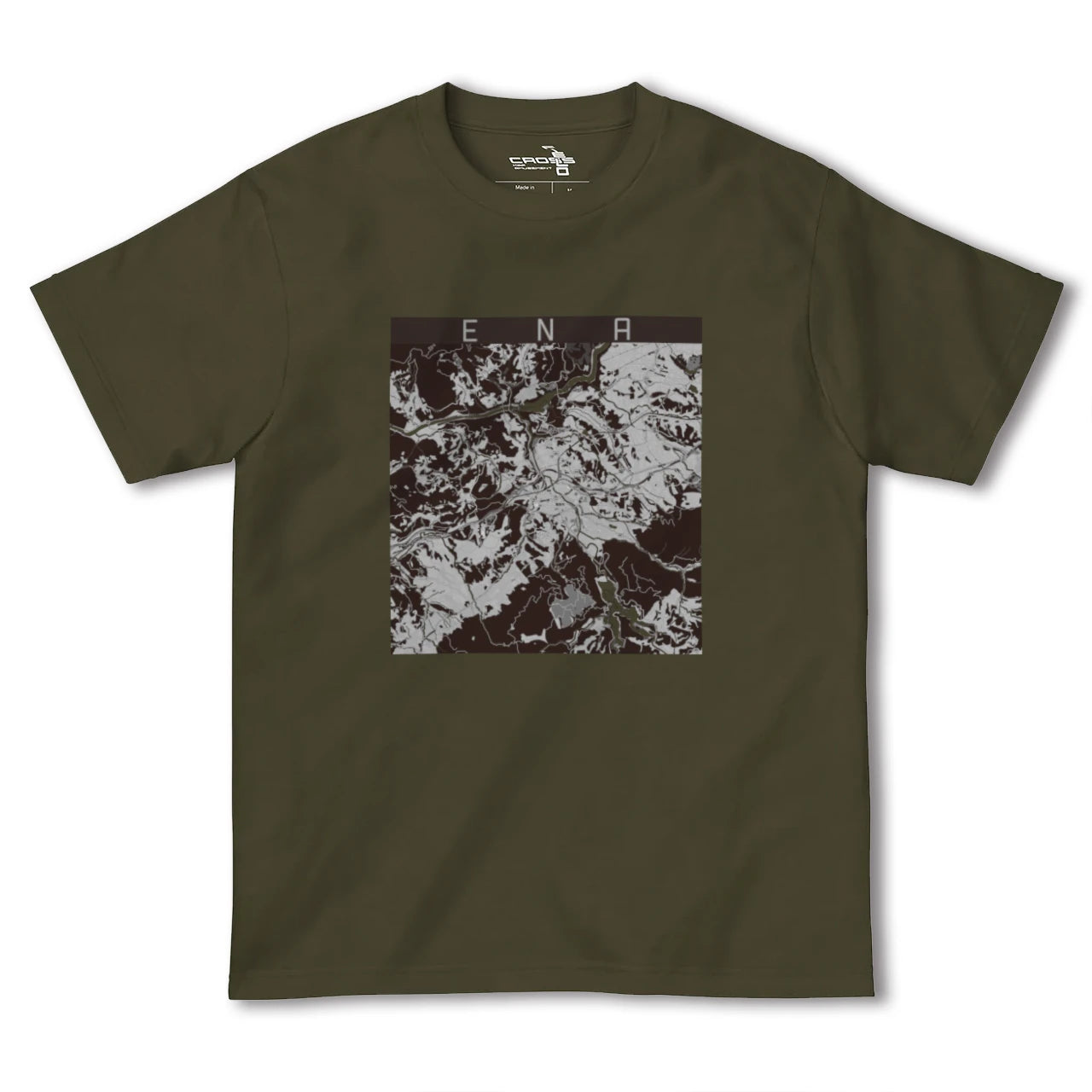 【恵那(岐阜県)】地図柄ヘビーウェイトTシャツ