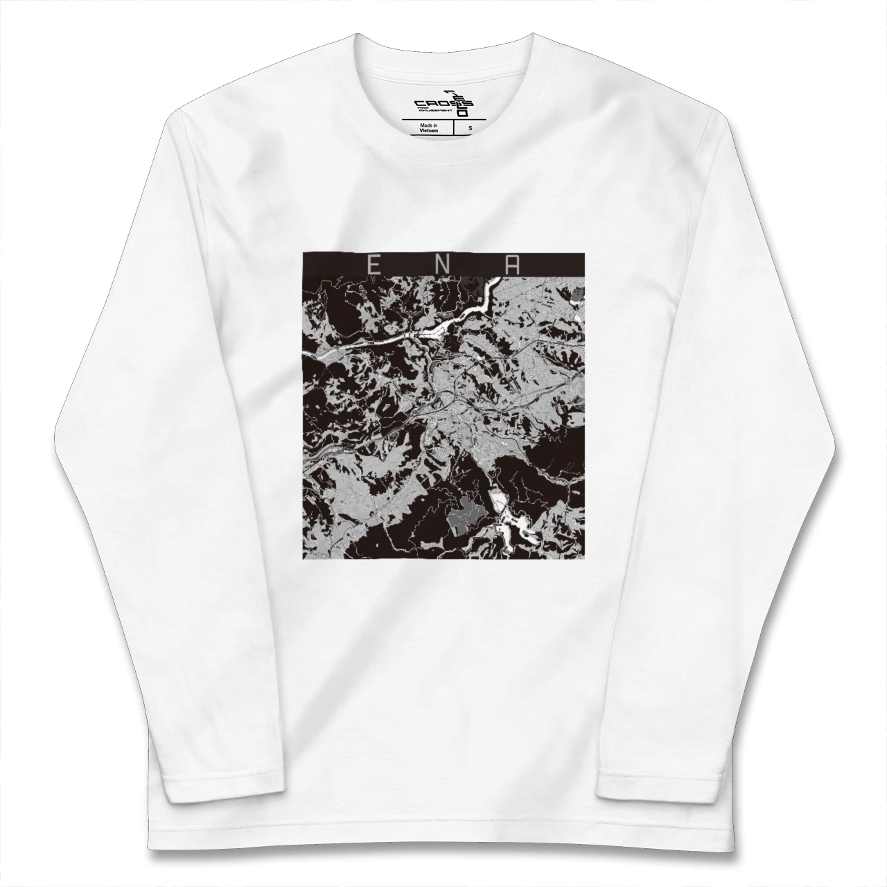【恵那(岐阜県)】地図柄ロングスリーブTシャツ