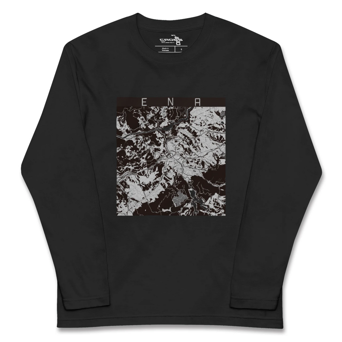 【恵那(岐阜県)】地図柄ロングスリーブTシャツ