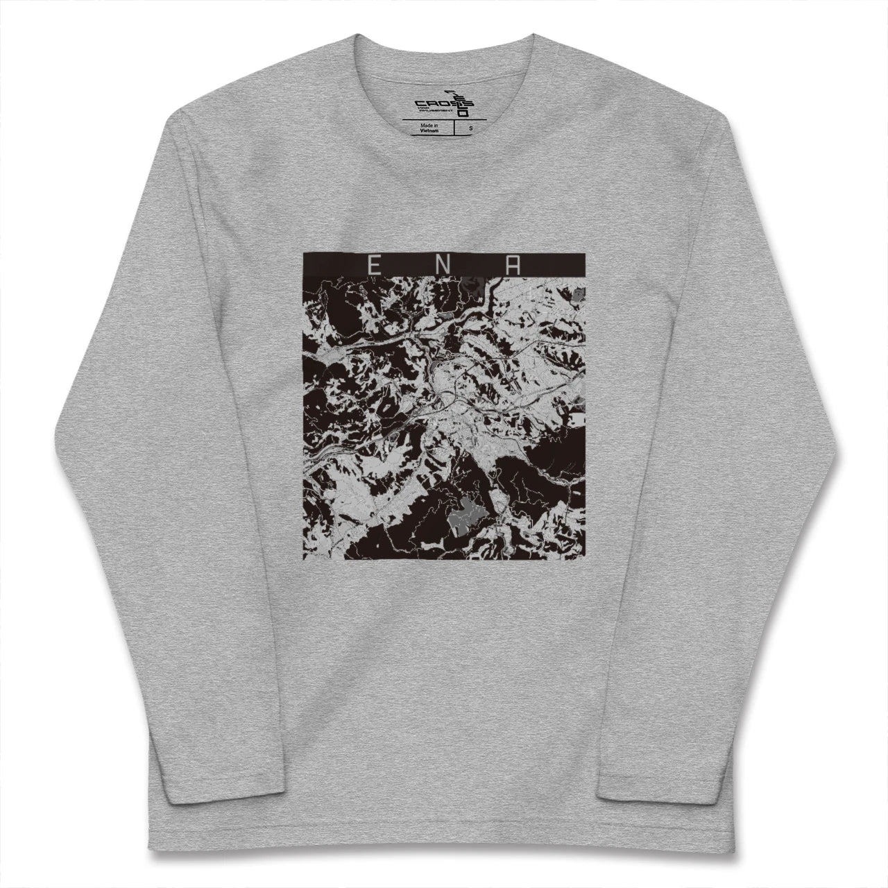 【恵那(岐阜県)】地図柄ロングスリーブTシャツ