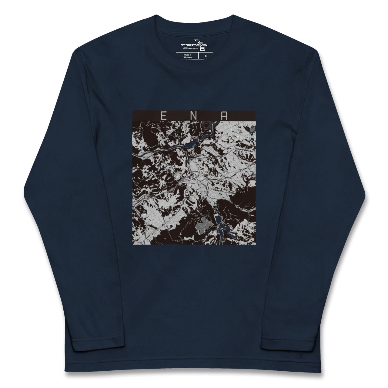 【恵那(岐阜県)】地図柄ロングスリーブTシャツ