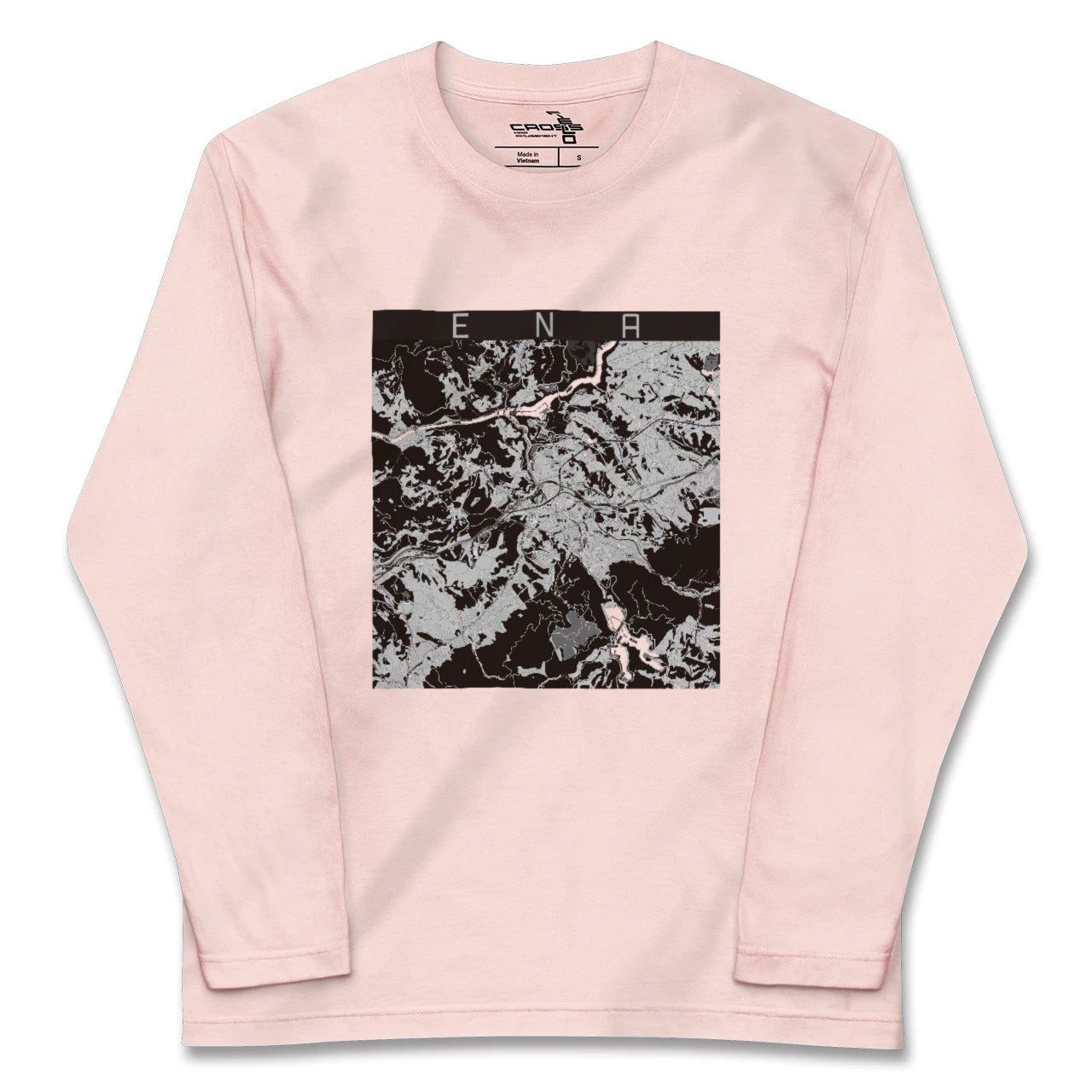 【恵那(岐阜県)】地図柄ロングスリーブTシャツ