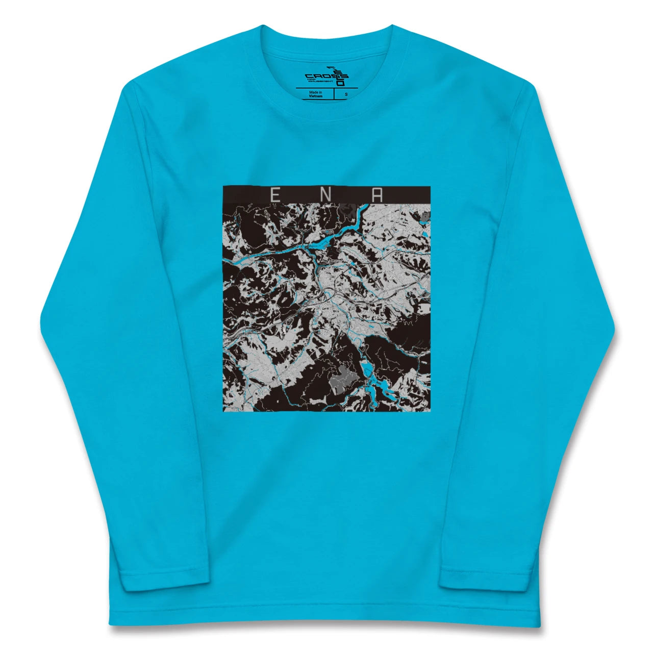 【恵那(岐阜県)】地図柄ロングスリーブTシャツ