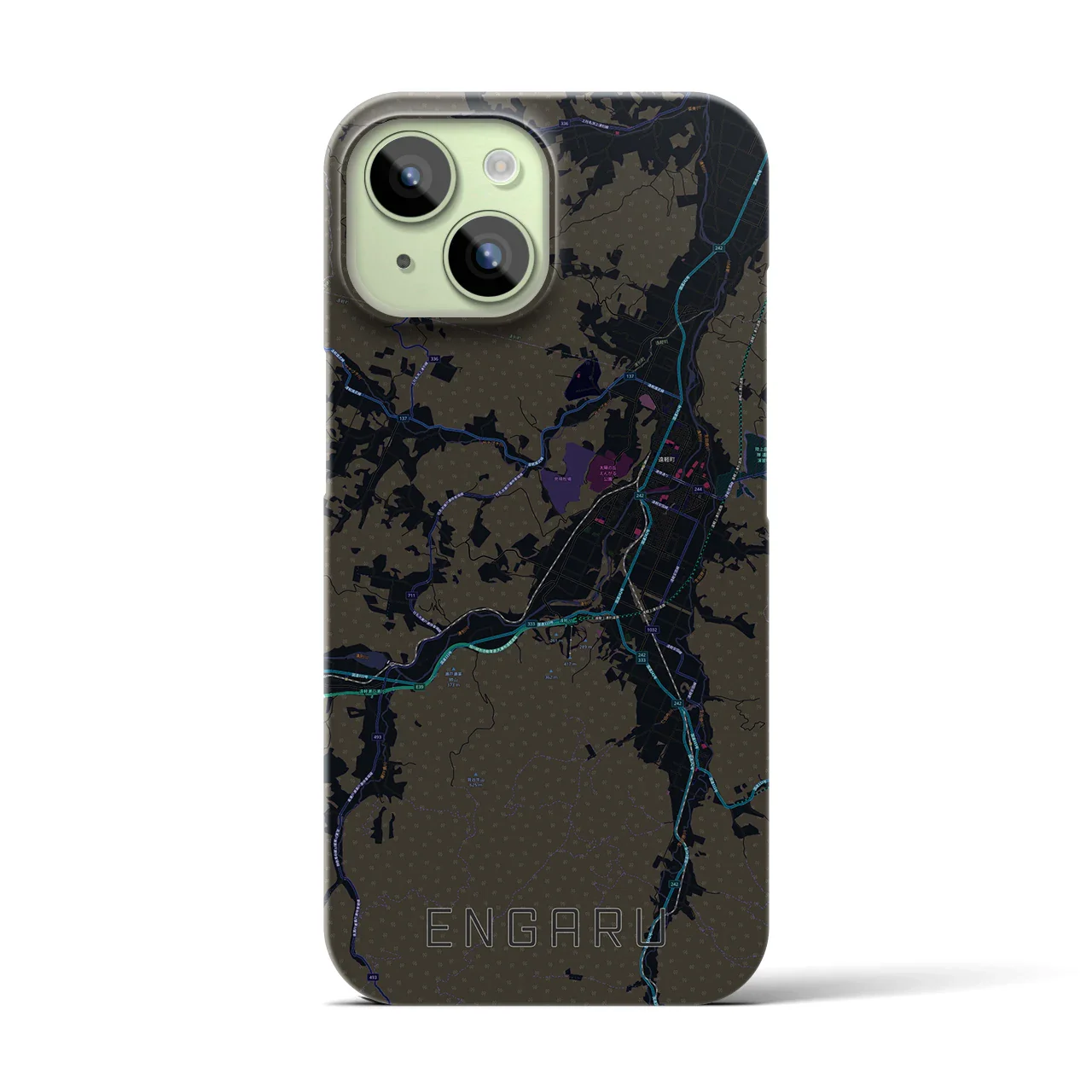 【遠軽(北海道)】地図柄iPhoneケース(バックカバータイプ)