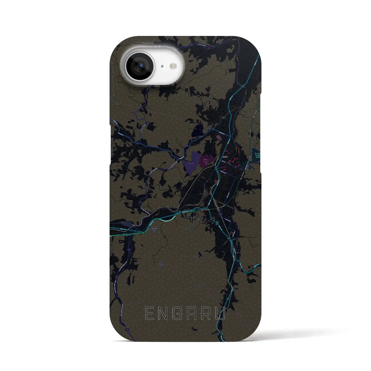 【遠軽(北海道)】地図柄iPhoneケース(バックカバータイプ)