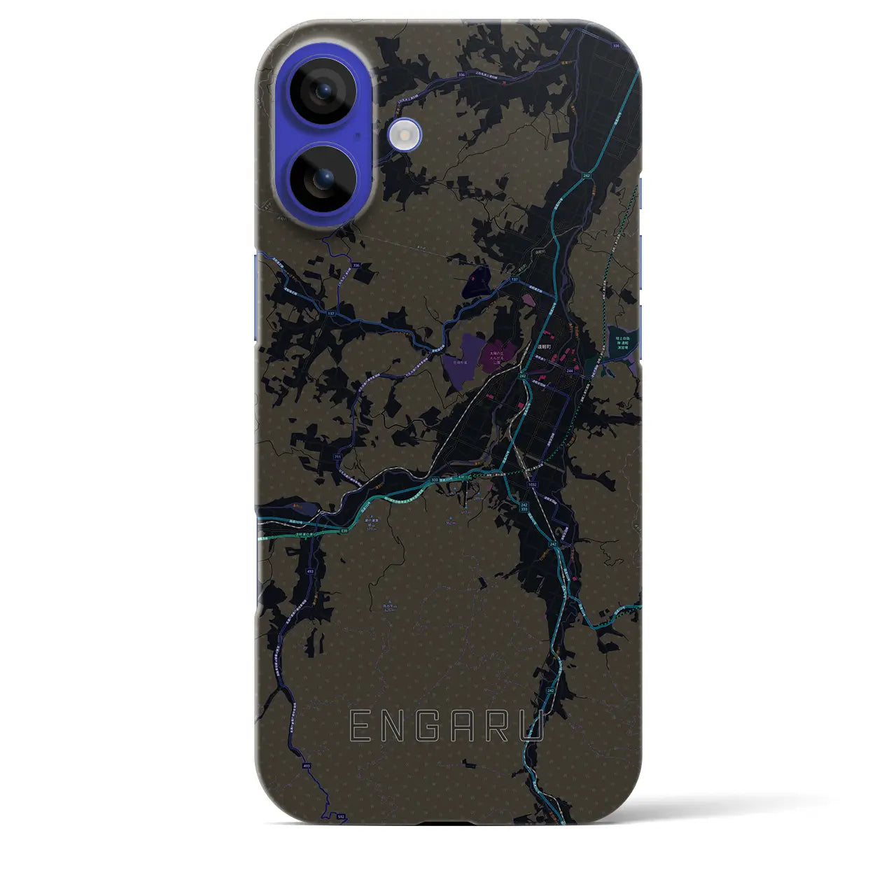 【遠軽(北海道)】地図柄iPhoneケース(バックカバータイプ)