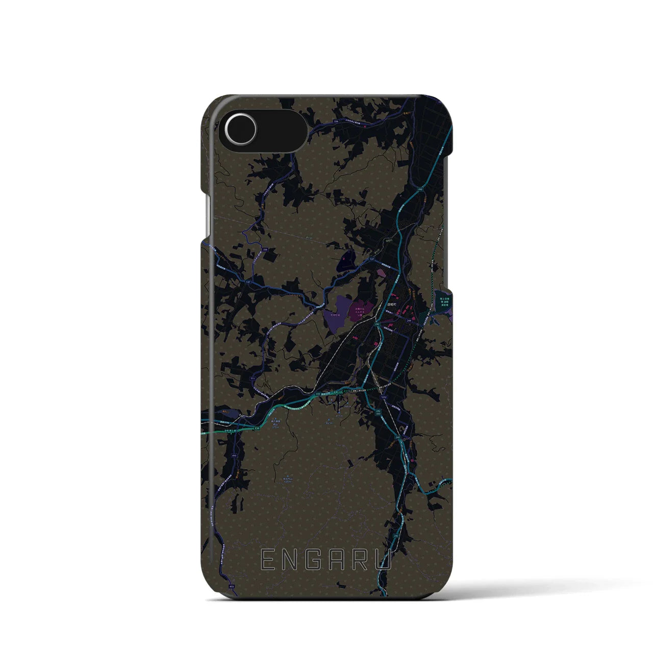 【遠軽(北海道)】地図柄iPhoneケース(バックカバータイプ)