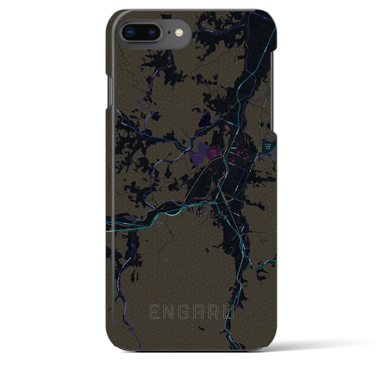 【遠軽(北海道)】地図柄iPhoneケース(バックカバータイプ)