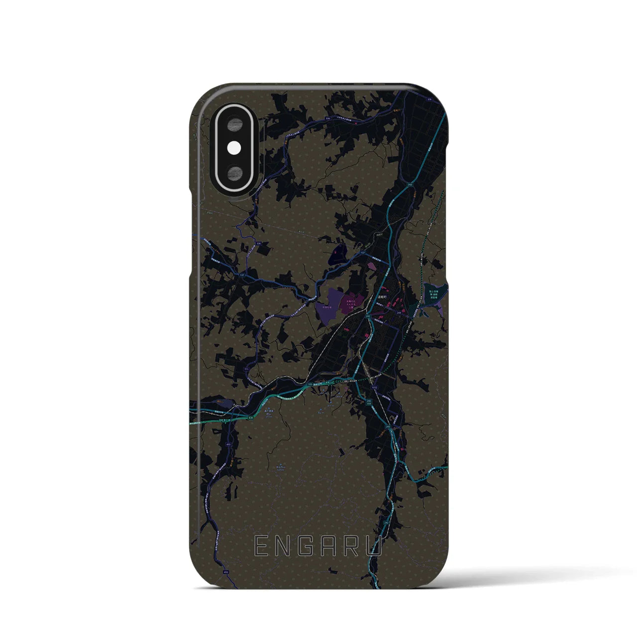 【遠軽(北海道)】地図柄iPhoneケース(バックカバータイプ)