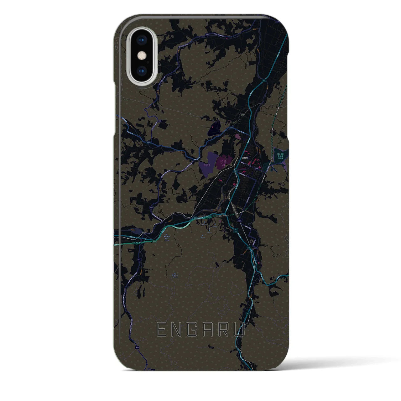 【遠軽(北海道)】地図柄iPhoneケース(バックカバータイプ)