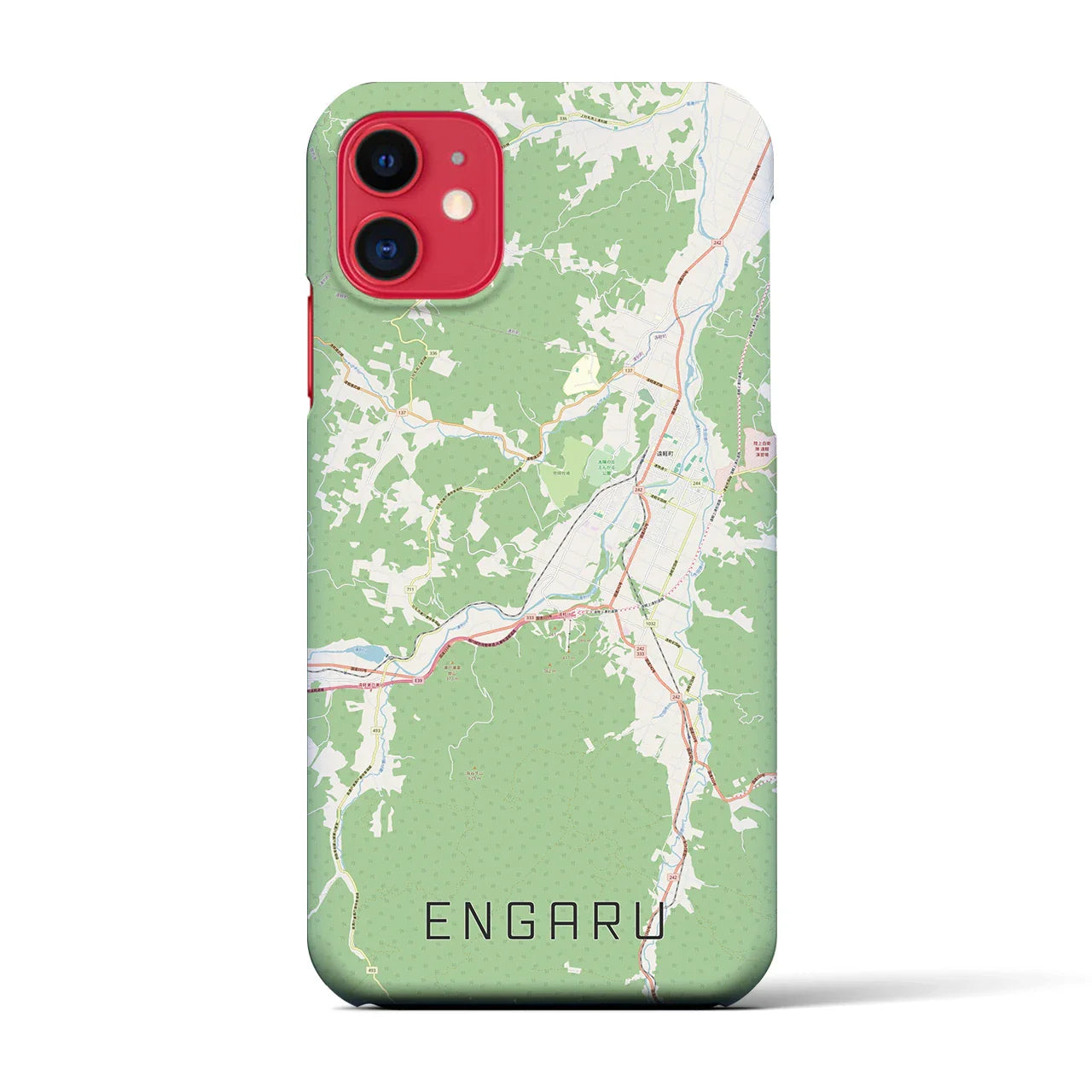 【遠軽(北海道)】地図柄iPhoneケース(バックカバータイプ)