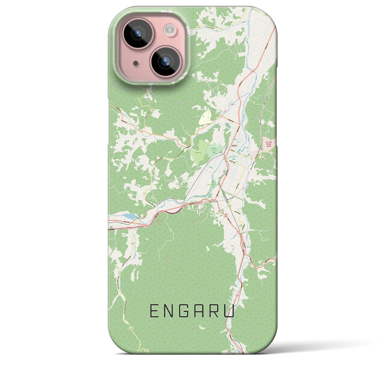 【遠軽(北海道)】地図柄iPhoneケース(バックカバータイプ)