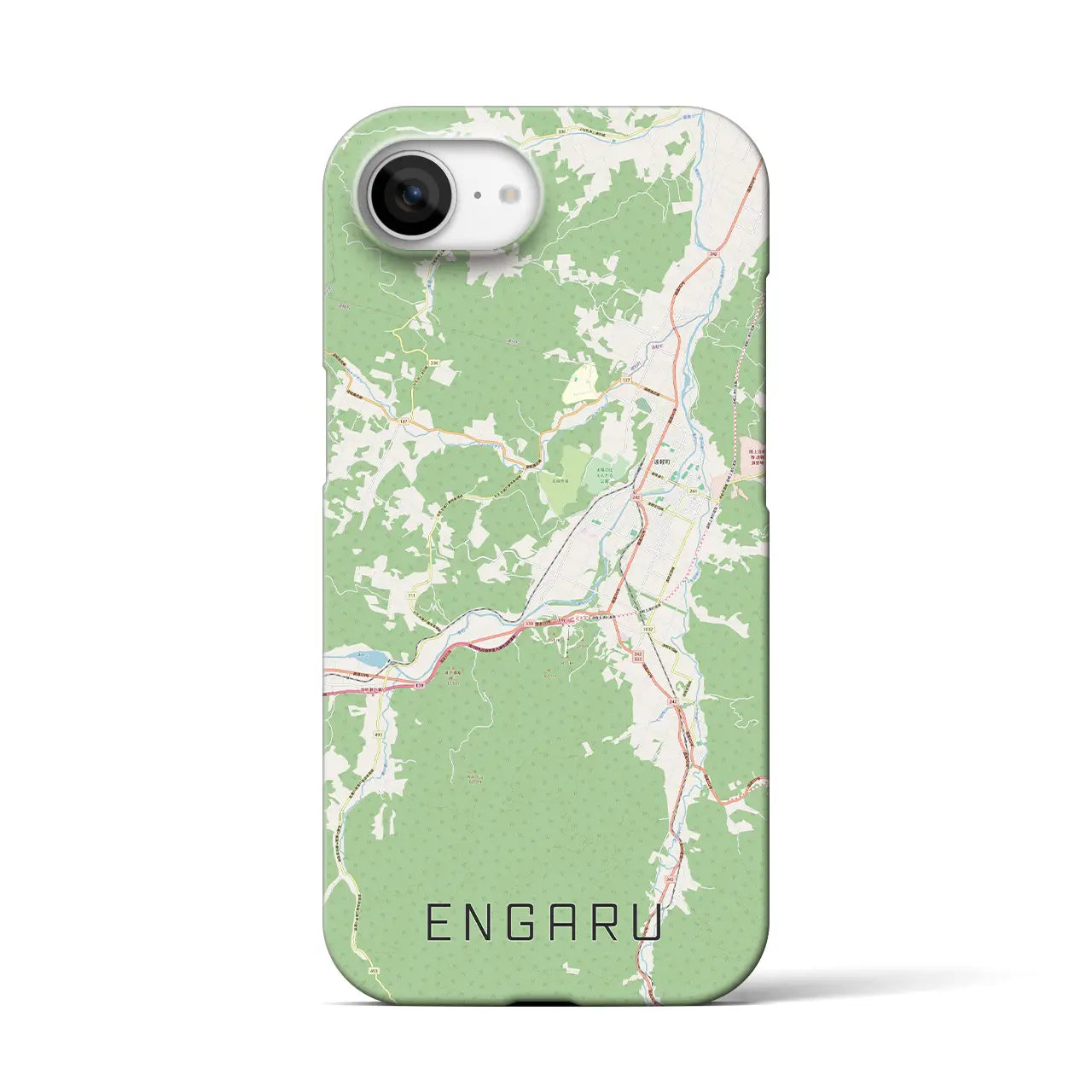 【遠軽(北海道)】地図柄iPhoneケース(バックカバータイプ)