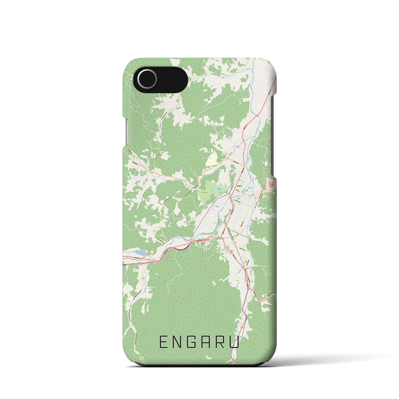 【遠軽(北海道)】地図柄iPhoneケース(バックカバータイプ)