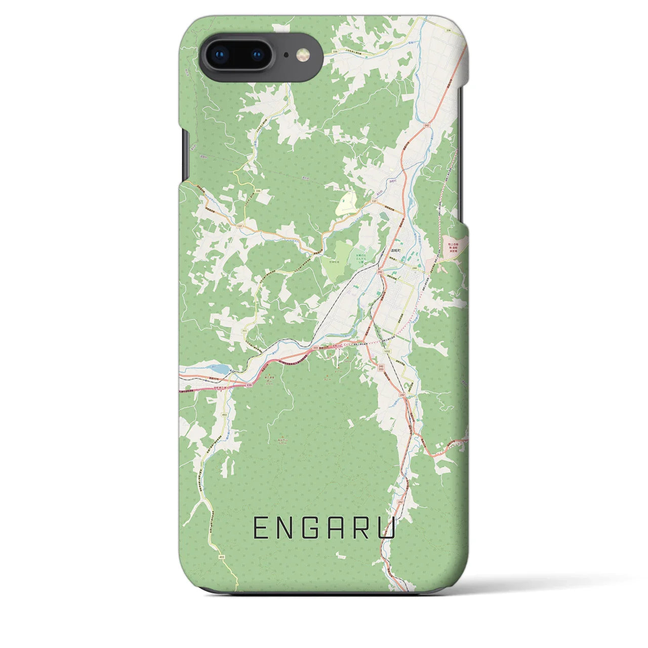 【遠軽(北海道)】地図柄iPhoneケース(バックカバータイプ)